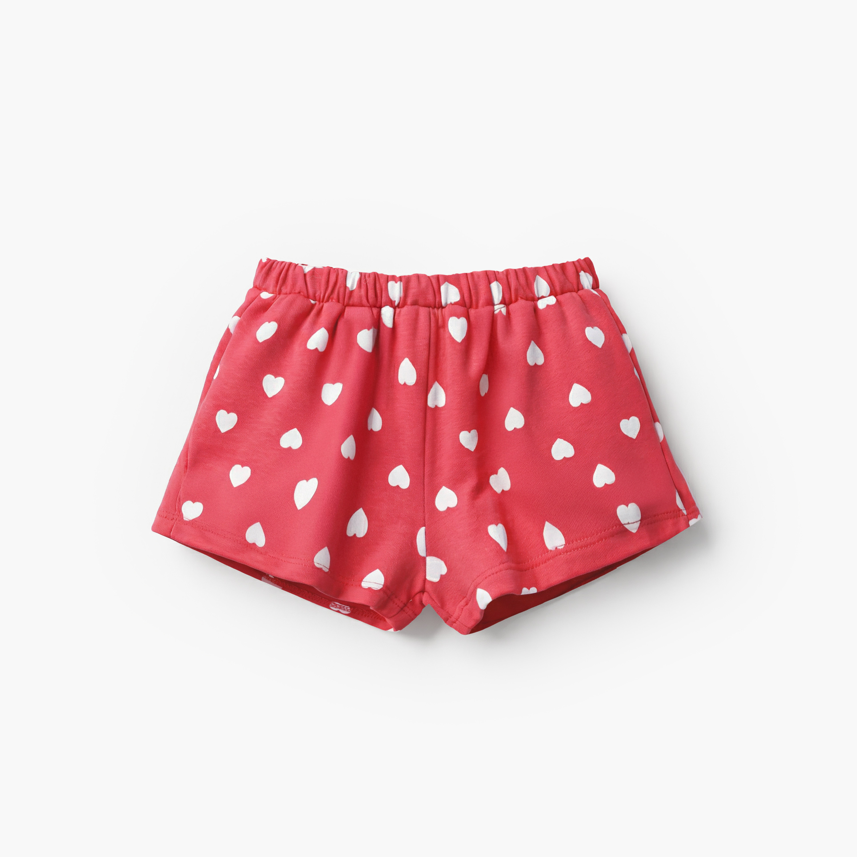 شورت بخصر مطاطي وطبعات قلوب وكشكش من جونيورز-baby-girls-clothing-bottoms-shorts-image-2