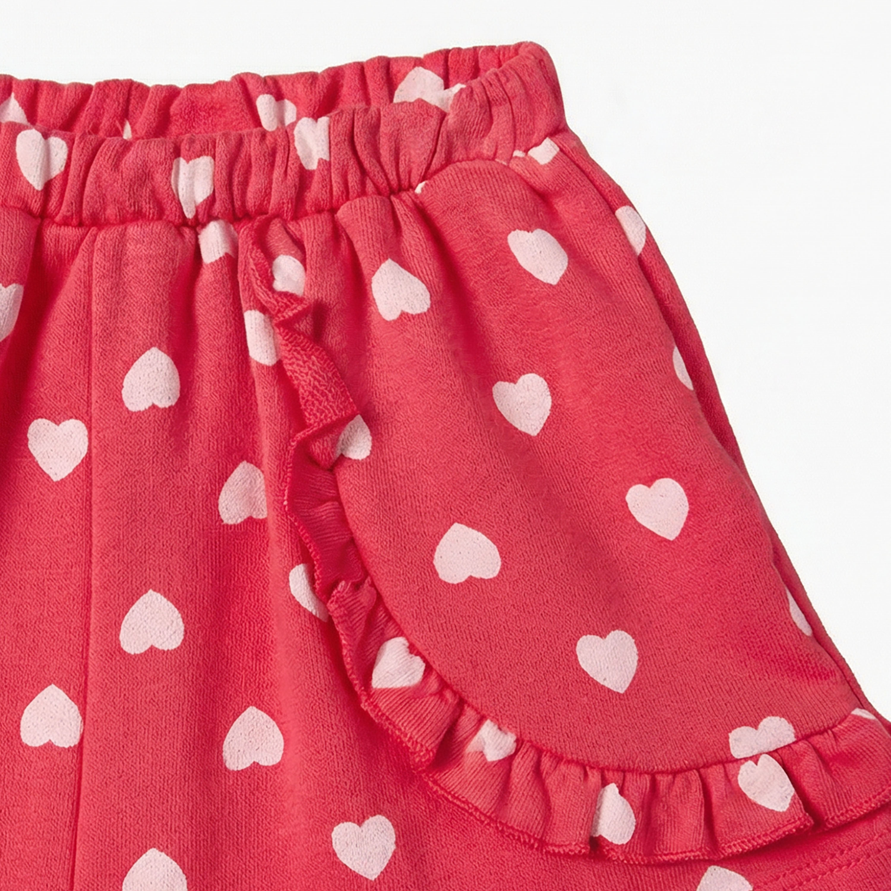 شورت بخصر مطاطي وطبعات قلوب وكشكش من جونيورز-baby-girls-clothing-bottoms-shorts-image-3