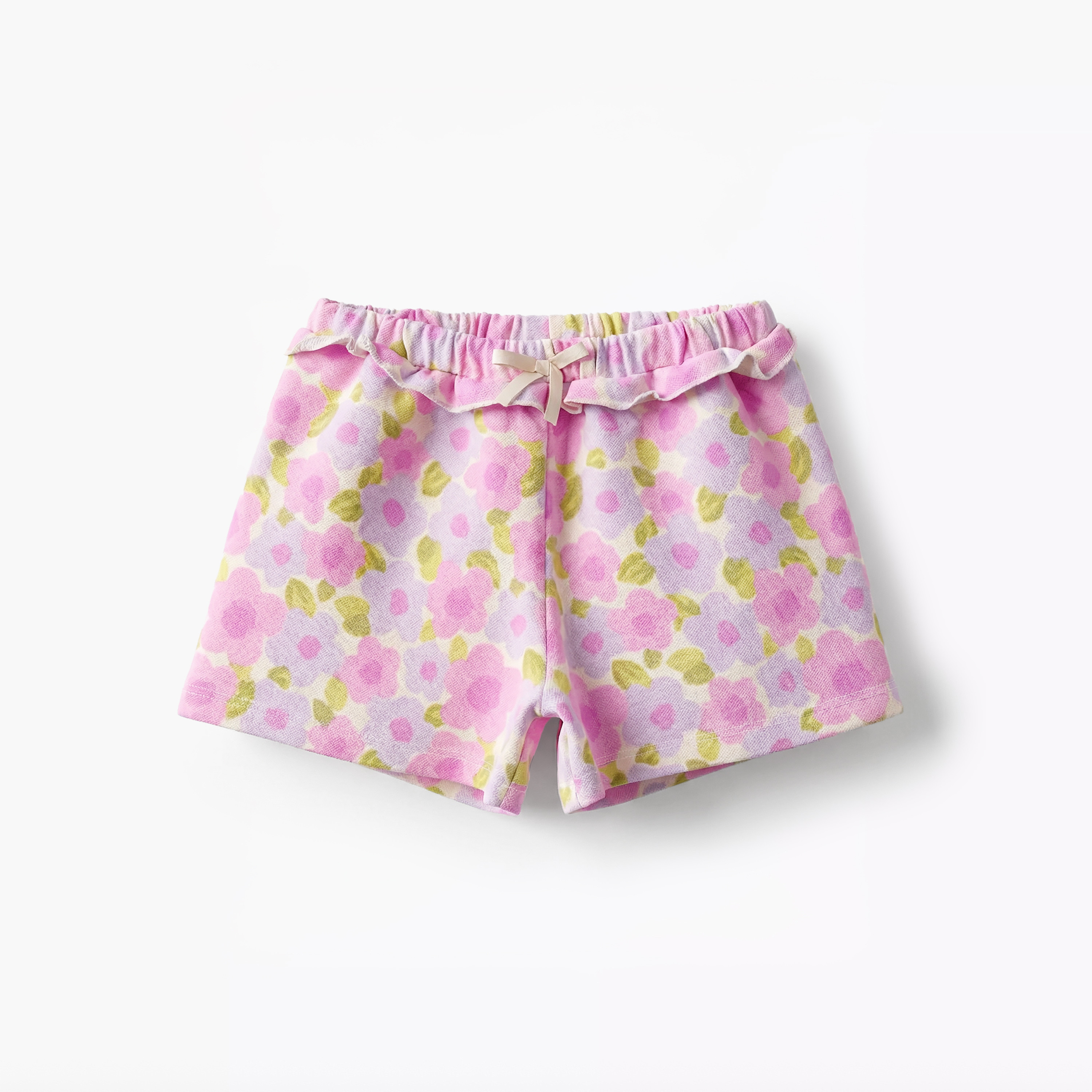 Juniors Ruffle Detail Shorts with Elasticated Waistband - Set of 2-baby-girls-clothing-bottoms-shorts-image-2