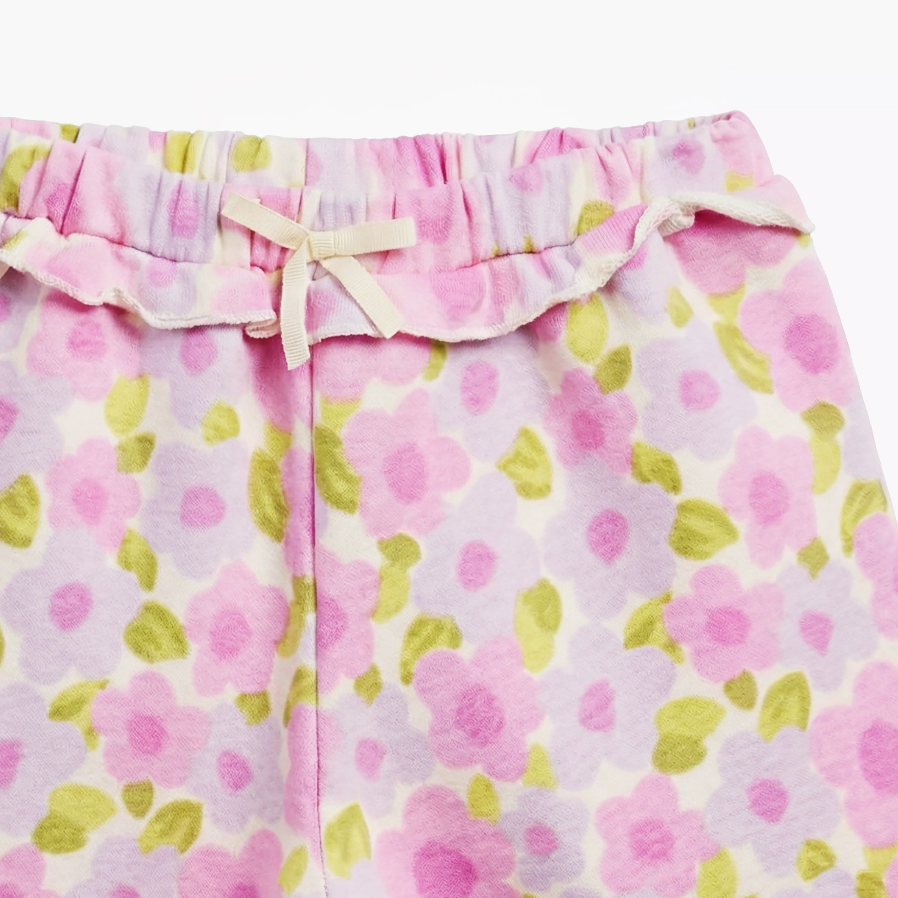 Juniors Ruffle Detail Shorts with Elasticated Waistband - Set of 2-baby-girls-clothing-bottoms-shorts-image-4