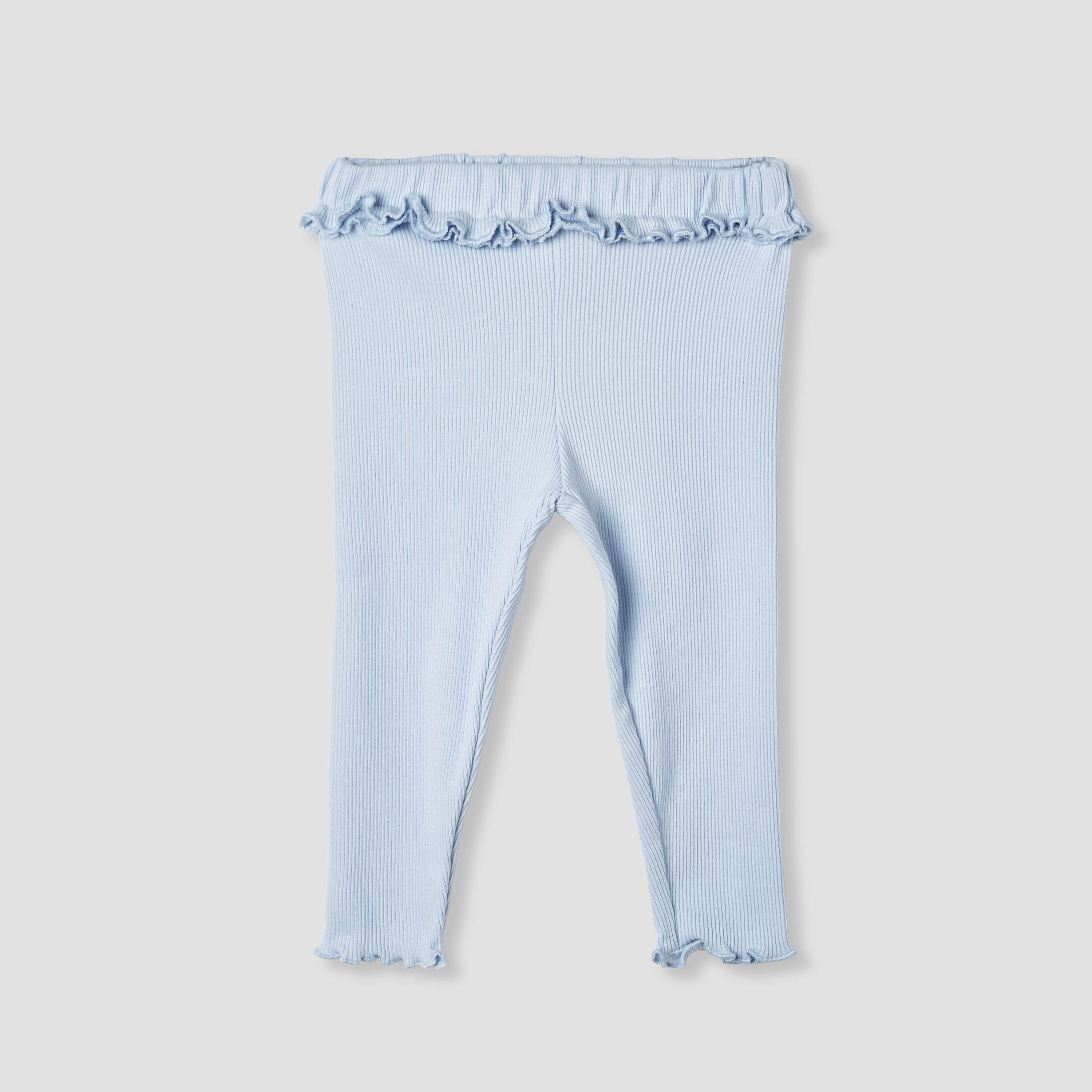 بنطلون ليقنز مضلع بحواف مموجة من جونيورز-baby-girls-clothing-bottoms-leggings-image-4