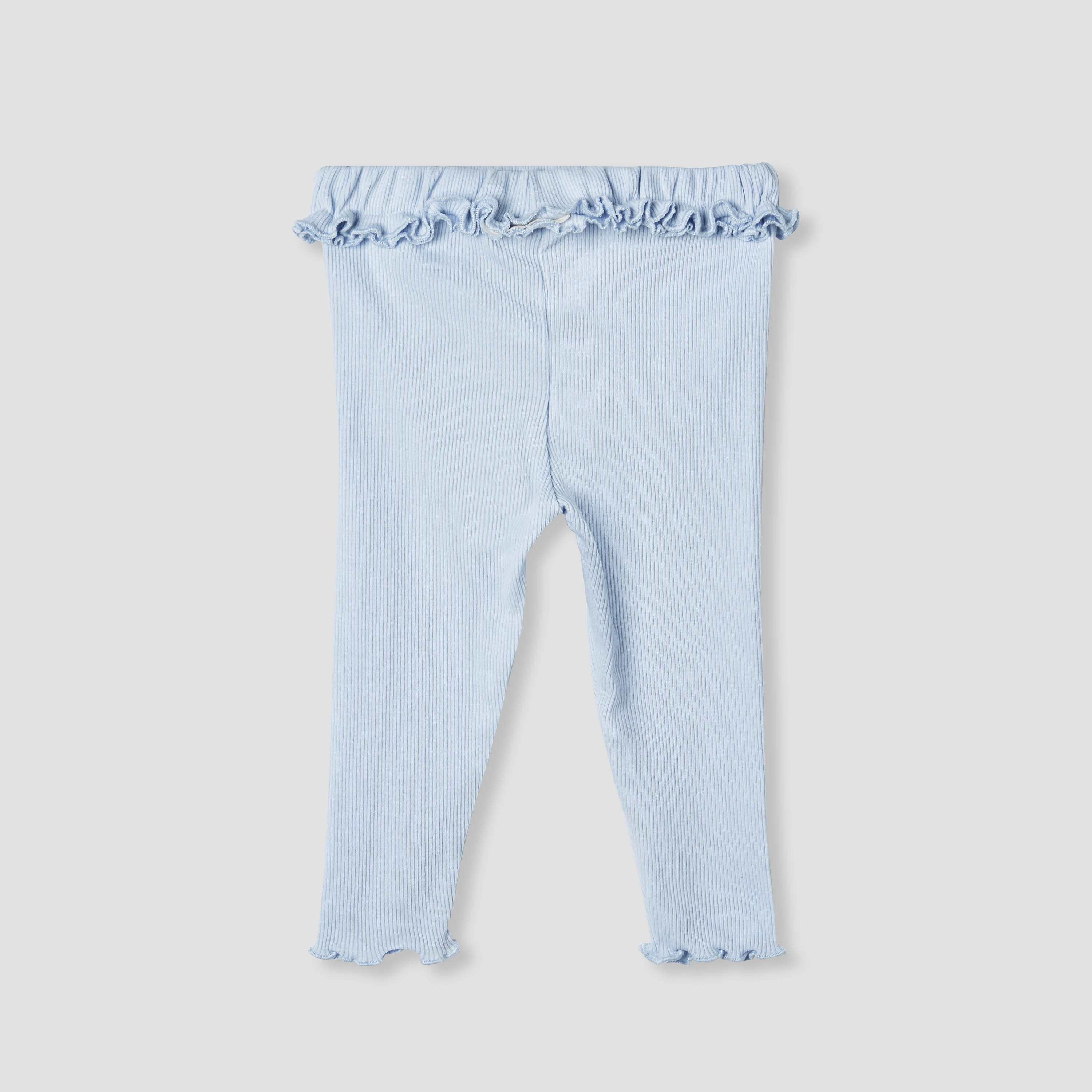 بنطلون ليقنز مضلع بحواف مموجة من جونيورز-baby-girls-clothing-bottoms-leggings-image-3