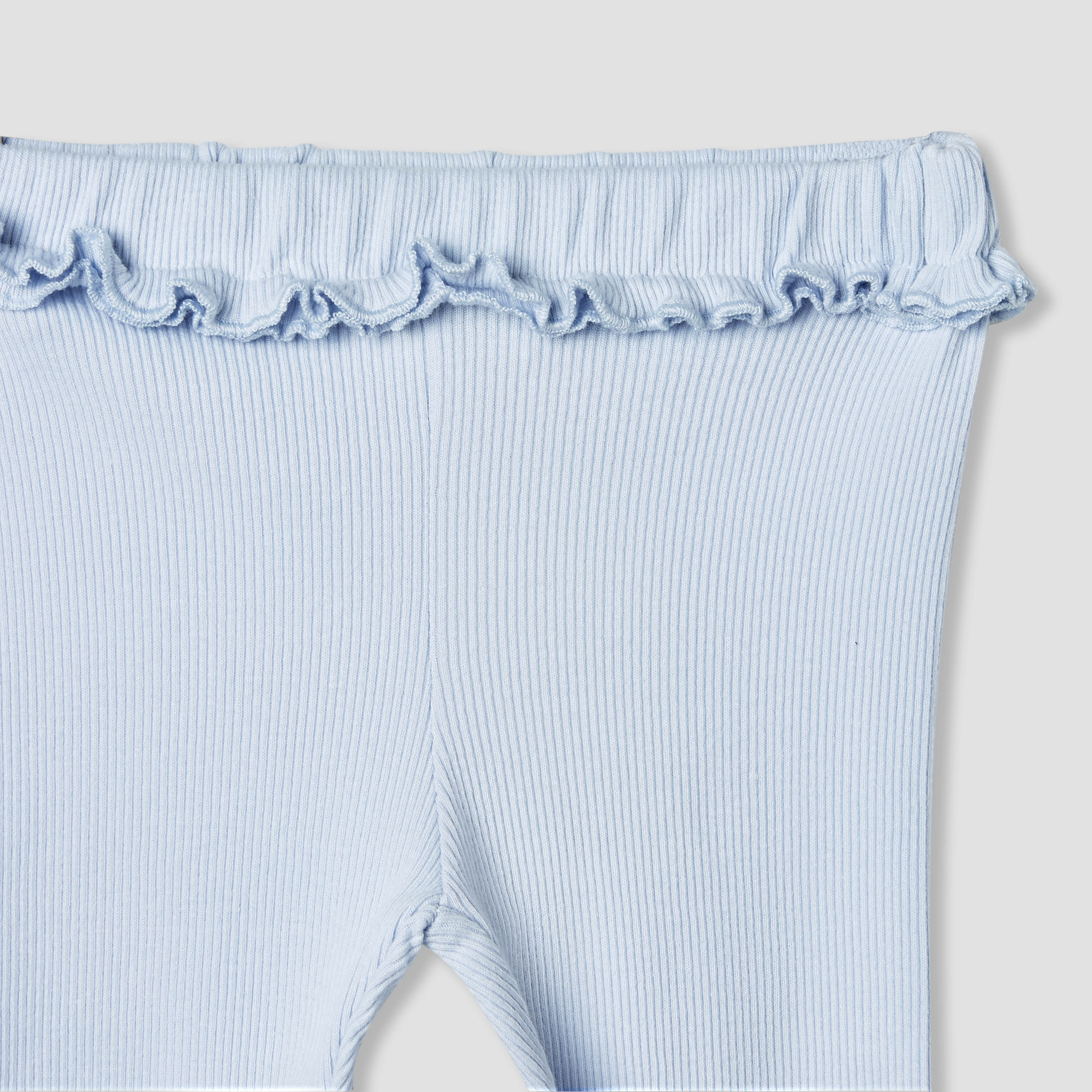 بنطلون ليقنز مضلع بحواف مموجة من جونيورز-baby-girls-clothing-bottoms-leggings-image-2