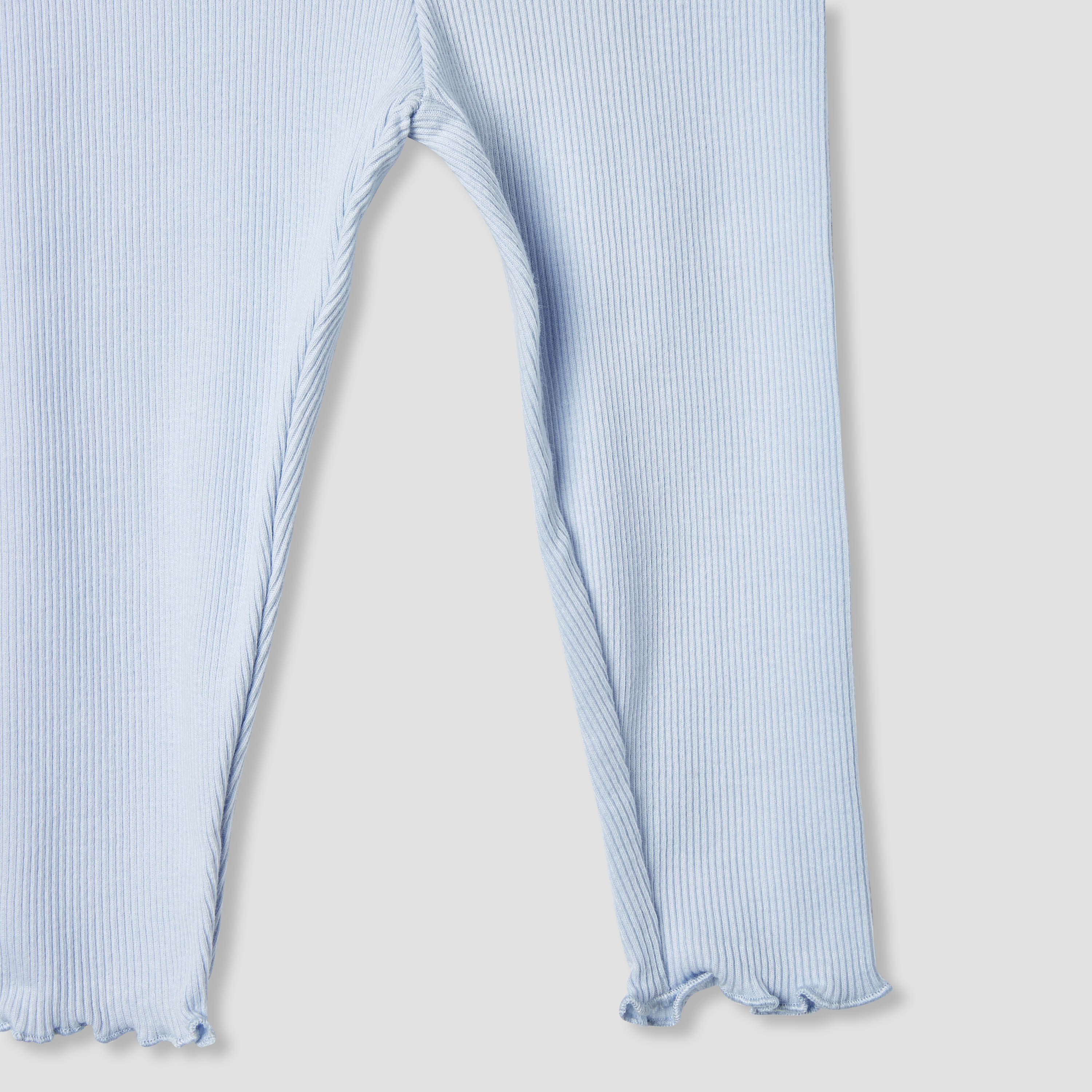 بنطلون ليقنز مضلع بحواف مموجة من جونيورز-baby-girls-clothing-bottoms-leggings-image-1