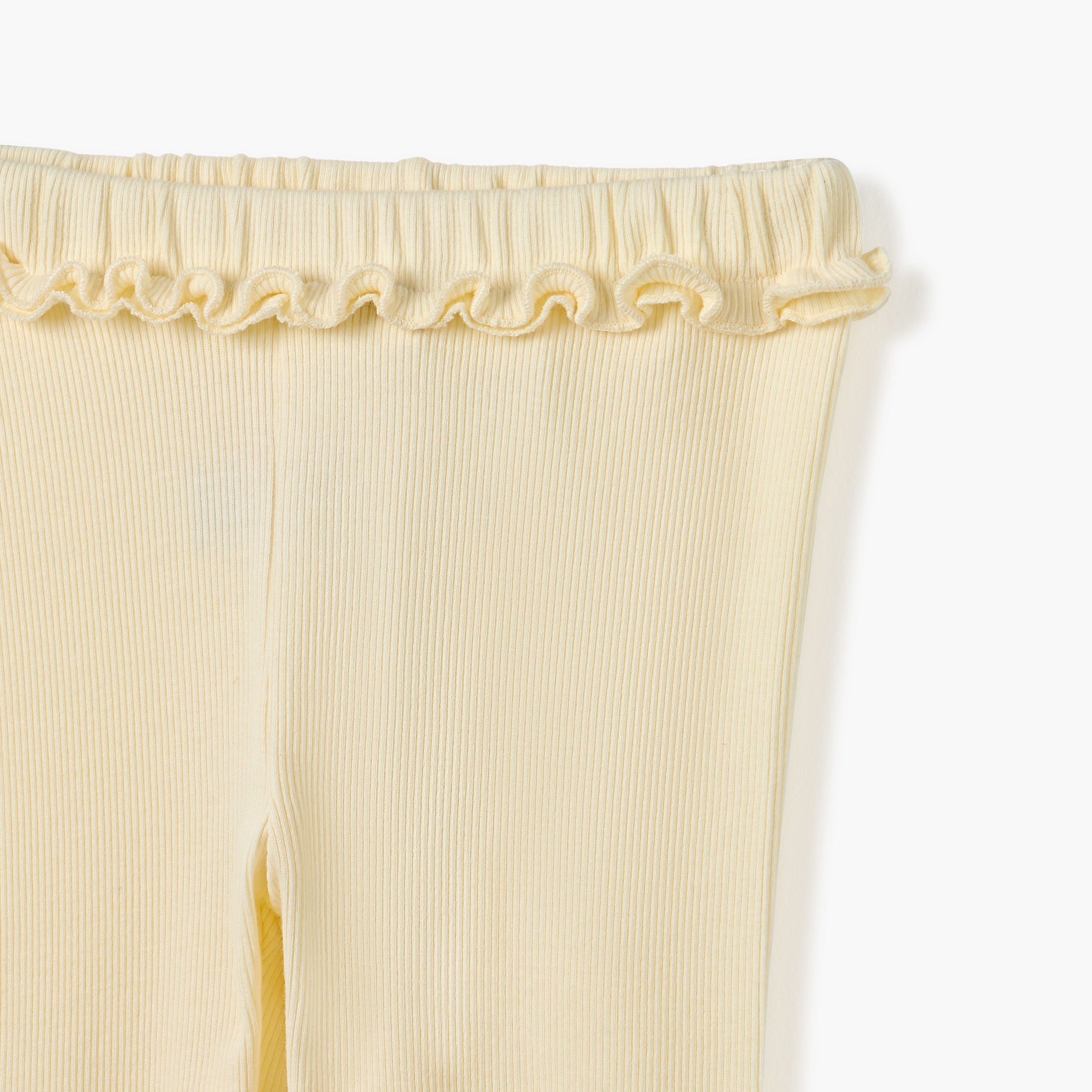 Juniors Ribbed Leggings with Lettuce Hem and Ruffled Waistband-baby-girls-clothing-bottoms-leggings-image-3