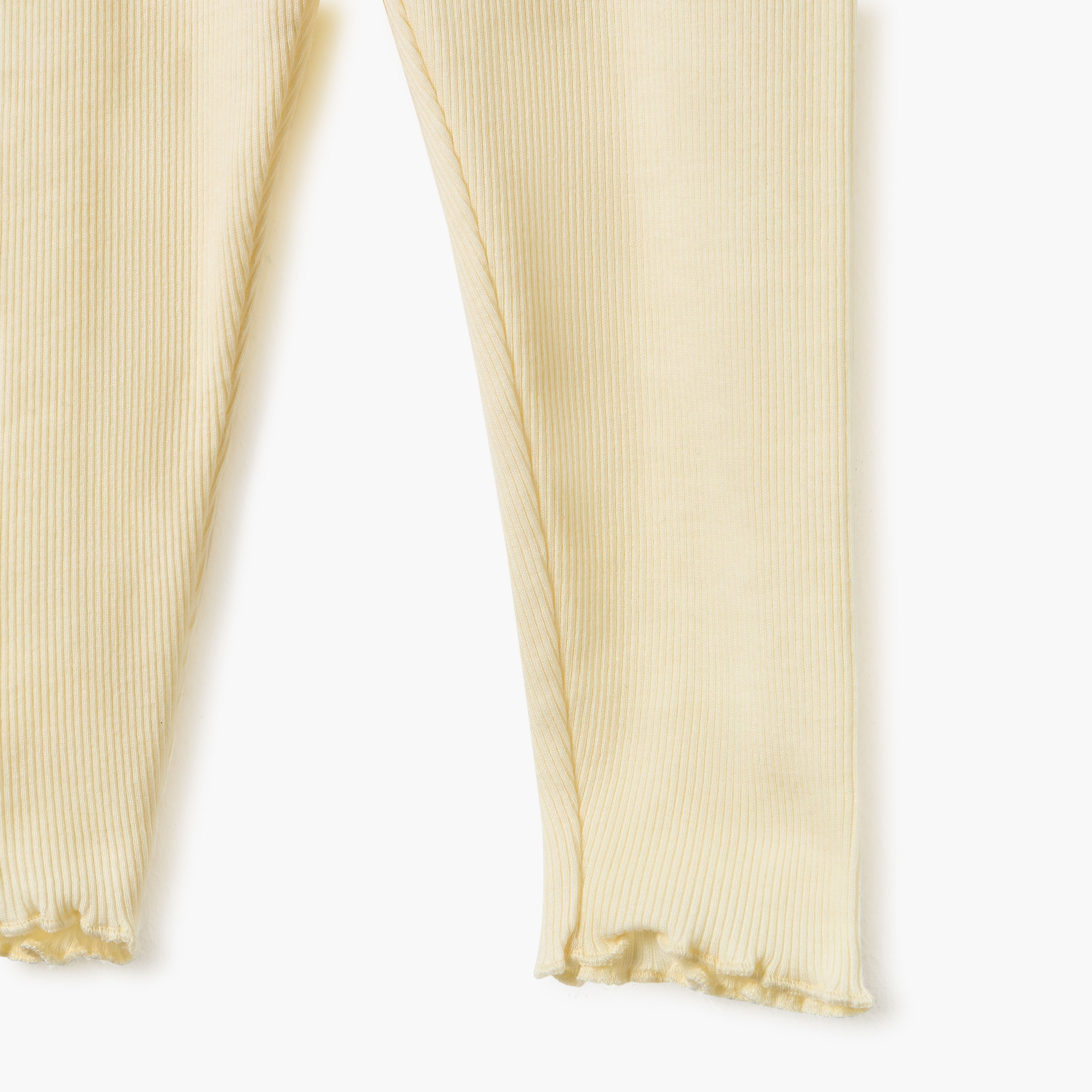 Juniors Ribbed Leggings with Lettuce Hem and Ruffled Waistband-baby-girls-clothing-bottoms-leggings-image-4
