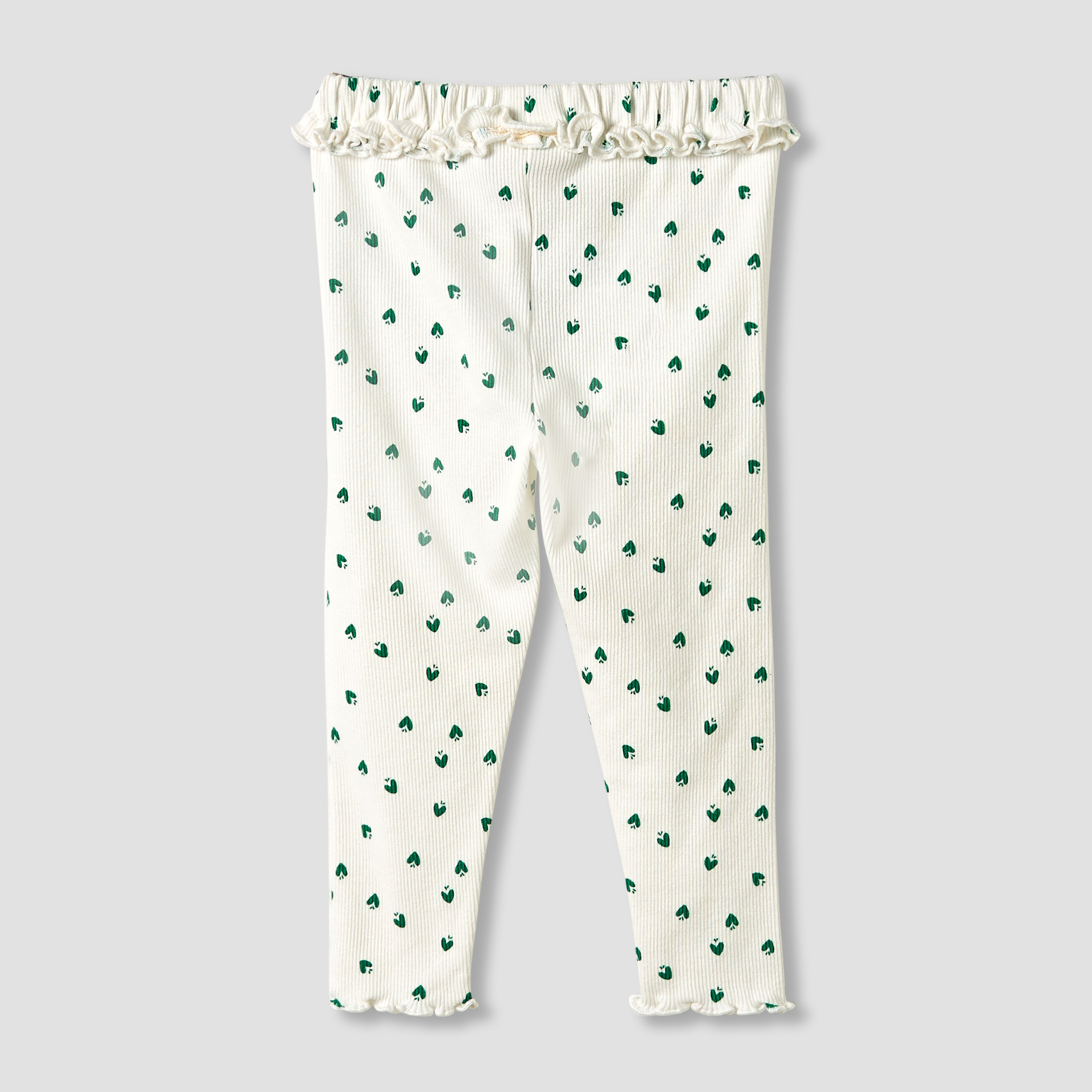 Juniors Girls Leggings with KSA National Day Print - Cotton - Elasticated Waist-baby-girls-clothing-bottoms-leggings-image-2