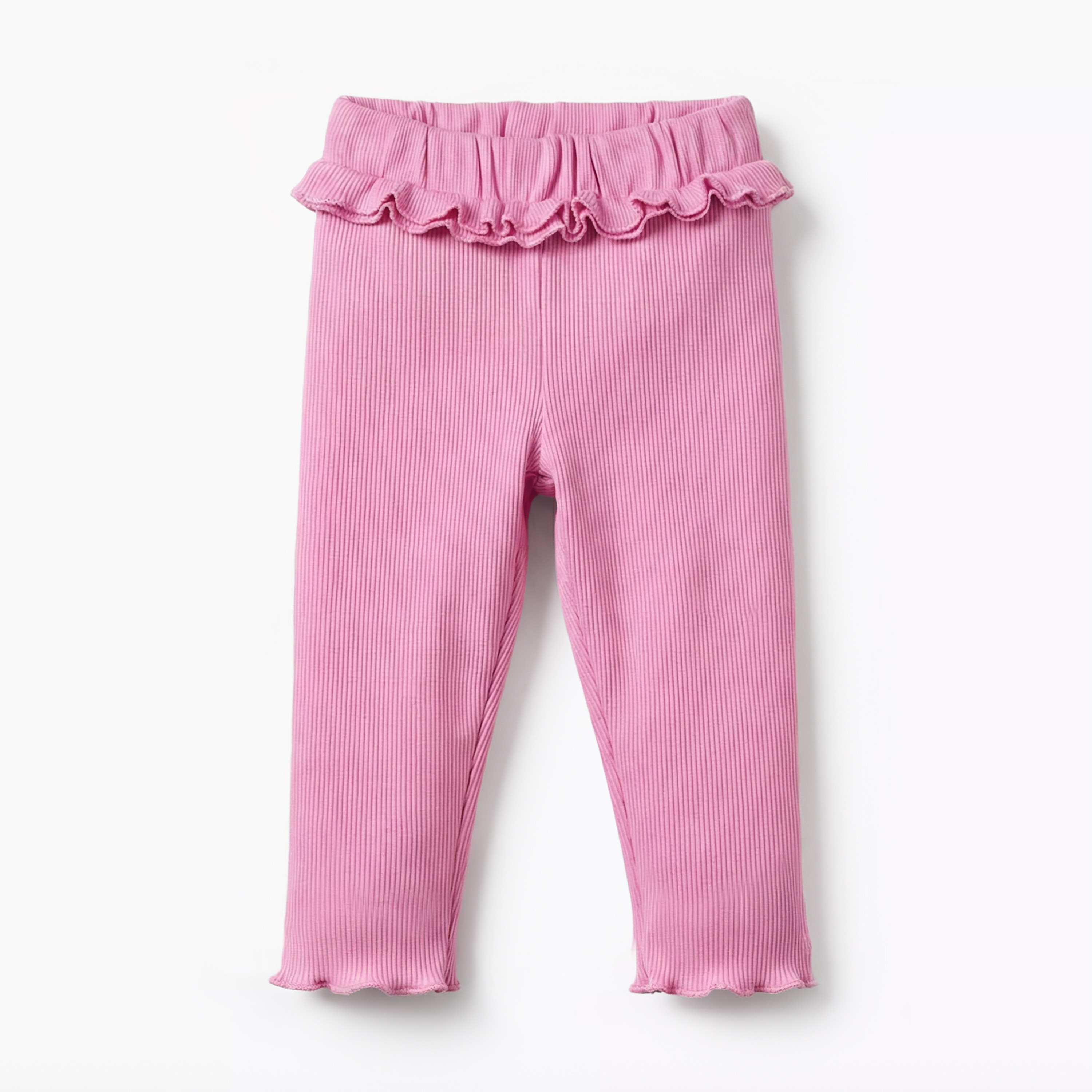 بنطلون ليقنز مضلع بحزام خصر كشكش من جونيورز-baby-girls-clothing-bottoms-leggings-image-1