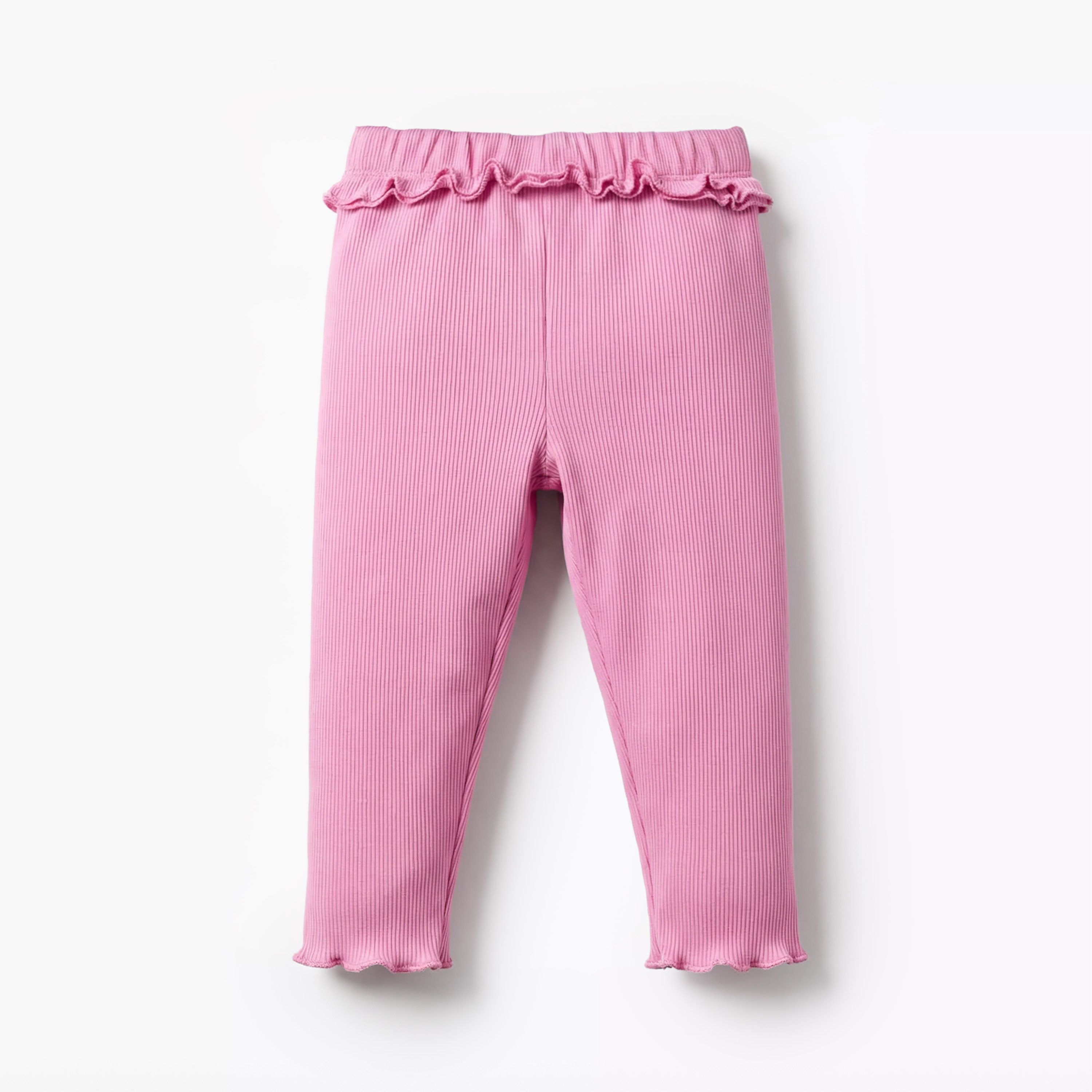 بنطلون ليقنز مضلع بحزام خصر كشكش من جونيورز-baby-girls-clothing-bottoms-leggings-image-2