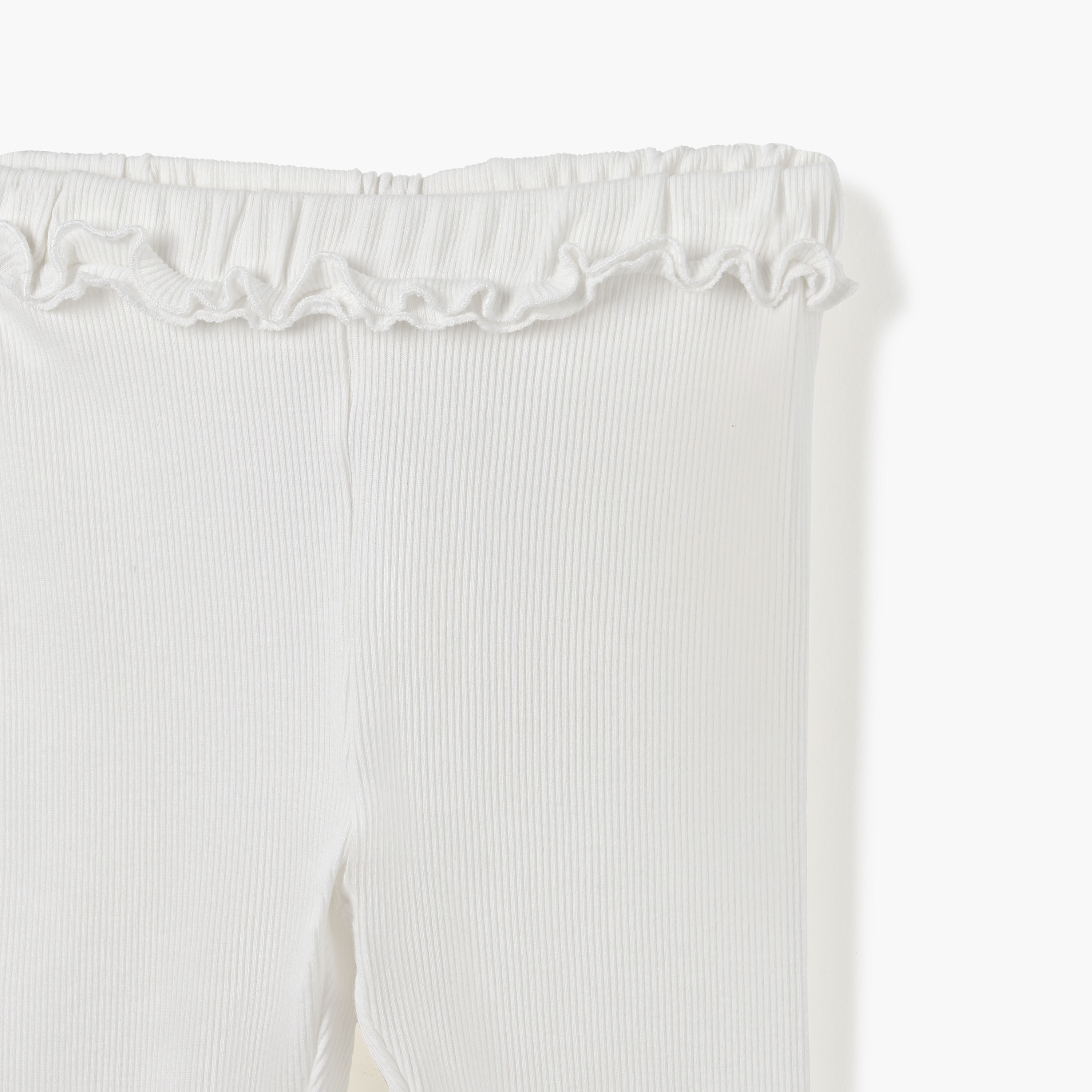بنطلون ليقنز مضلّع بخصر كشكش وحافة خس من جونيورز-baby-girls-clothing-bottoms-leggings-image-3
