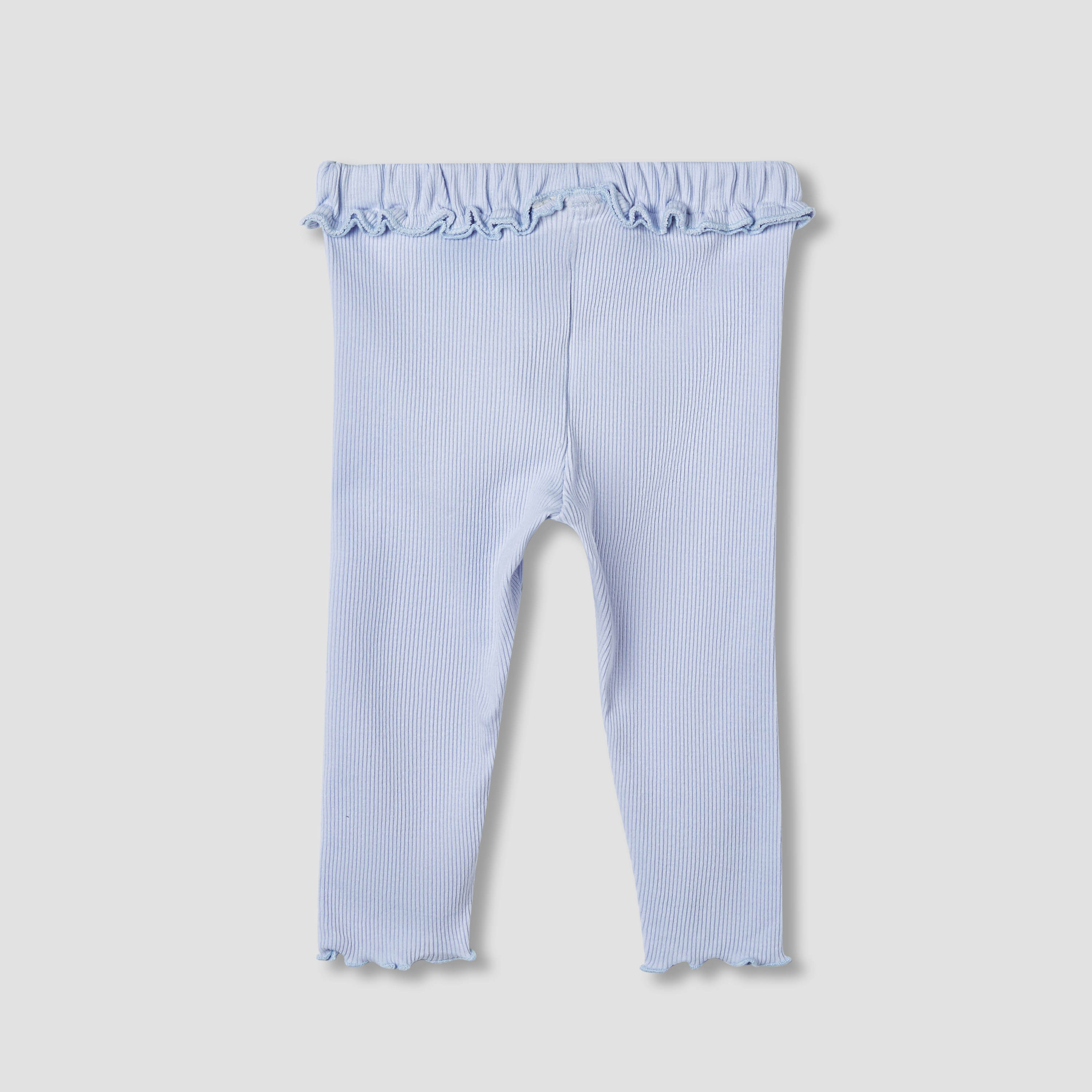 Juniors Ribbed Leggings with Elasticated Waistband-baby-girls-clothing-bottoms-leggings-image-2