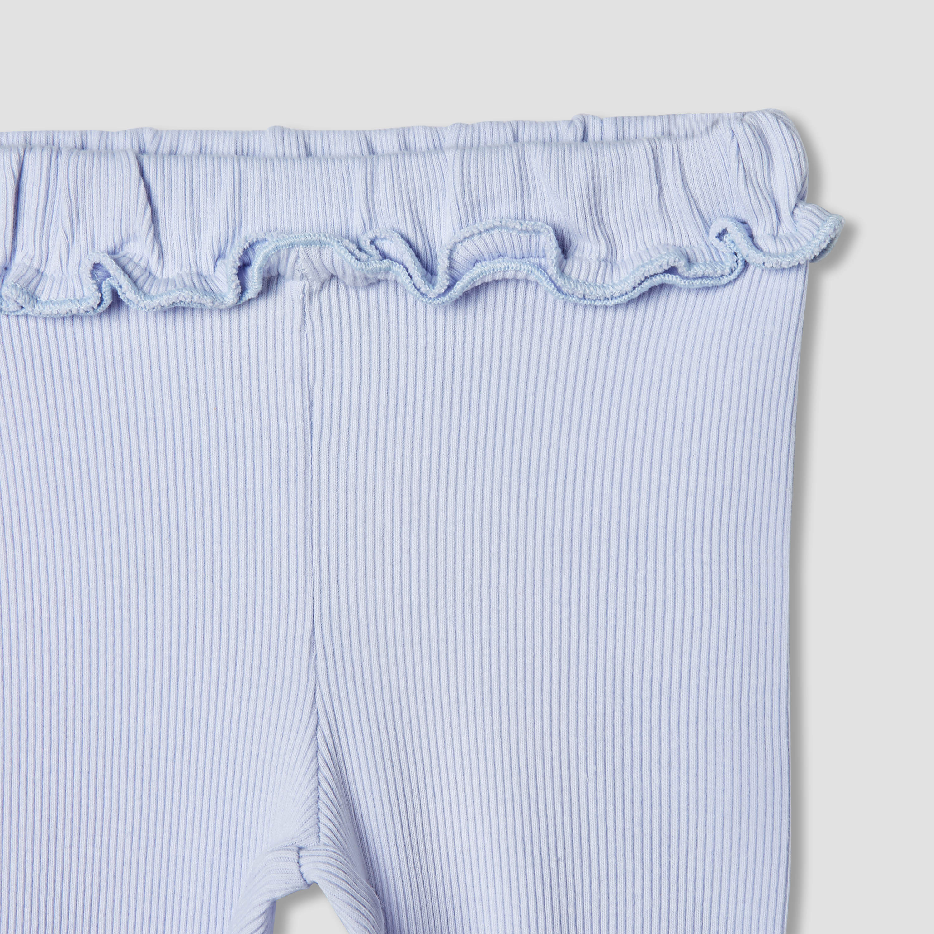 Juniors Ribbed Leggings with Elasticated Waistband-baby-girls-clothing-bottoms-leggings-image-3