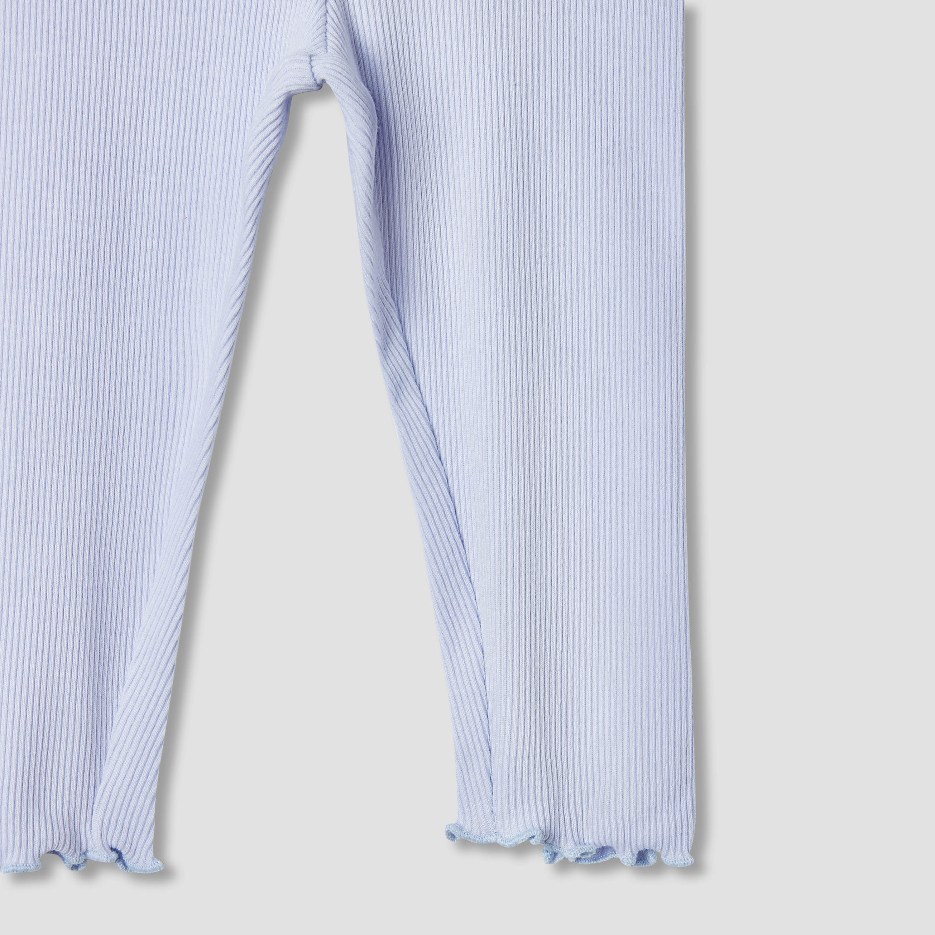 Juniors Ribbed Leggings with Elasticated Waistband-baby-girls-clothing-bottoms-leggings-image-4