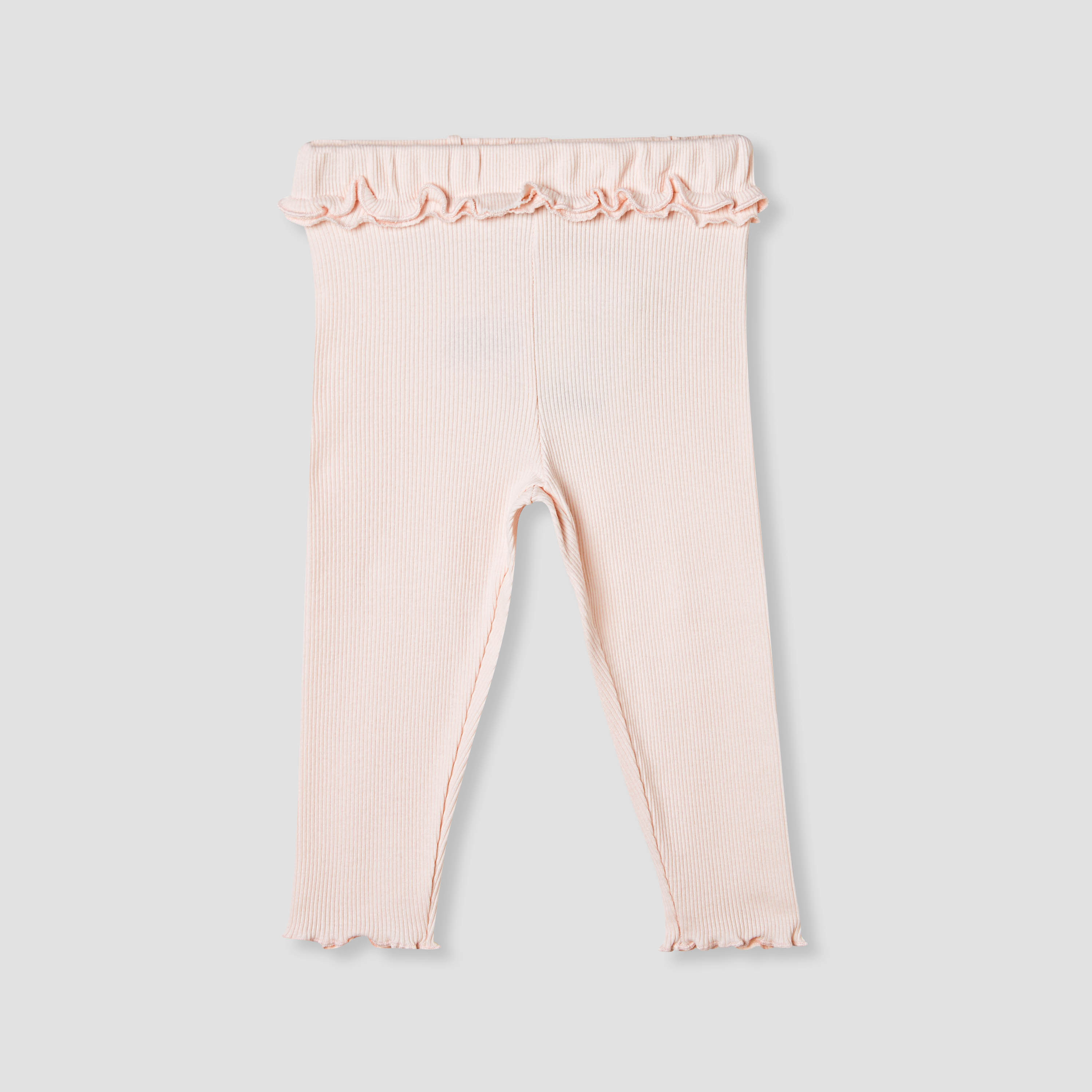 Juniors Ribbed Leggings with Lettuce Trim-baby-girls-clothing-bottoms-leggings-image-1