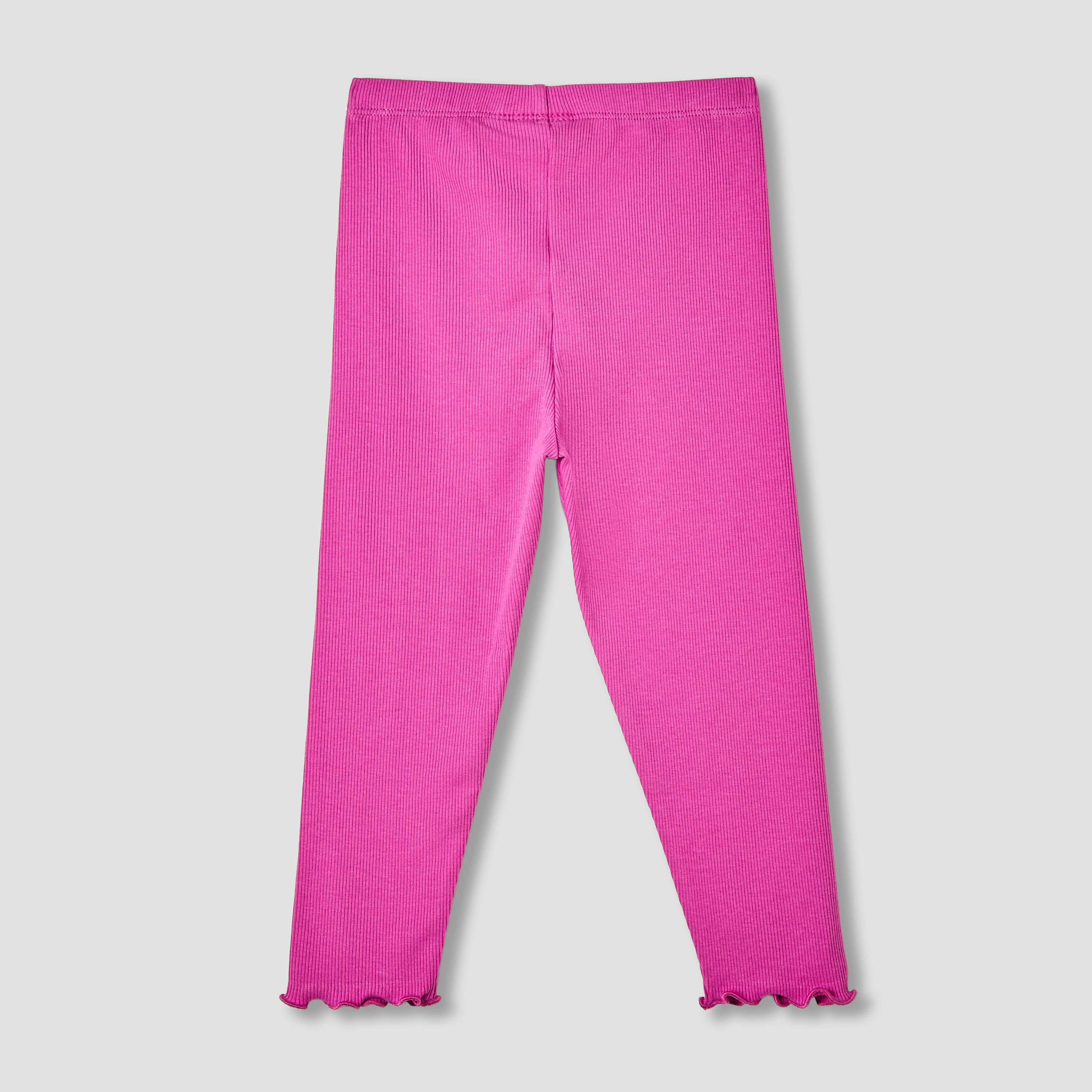 Juniors Ribbed Leggings with Elasticated Waistband-baby-girls-clothing-bottoms-leggings-image-1