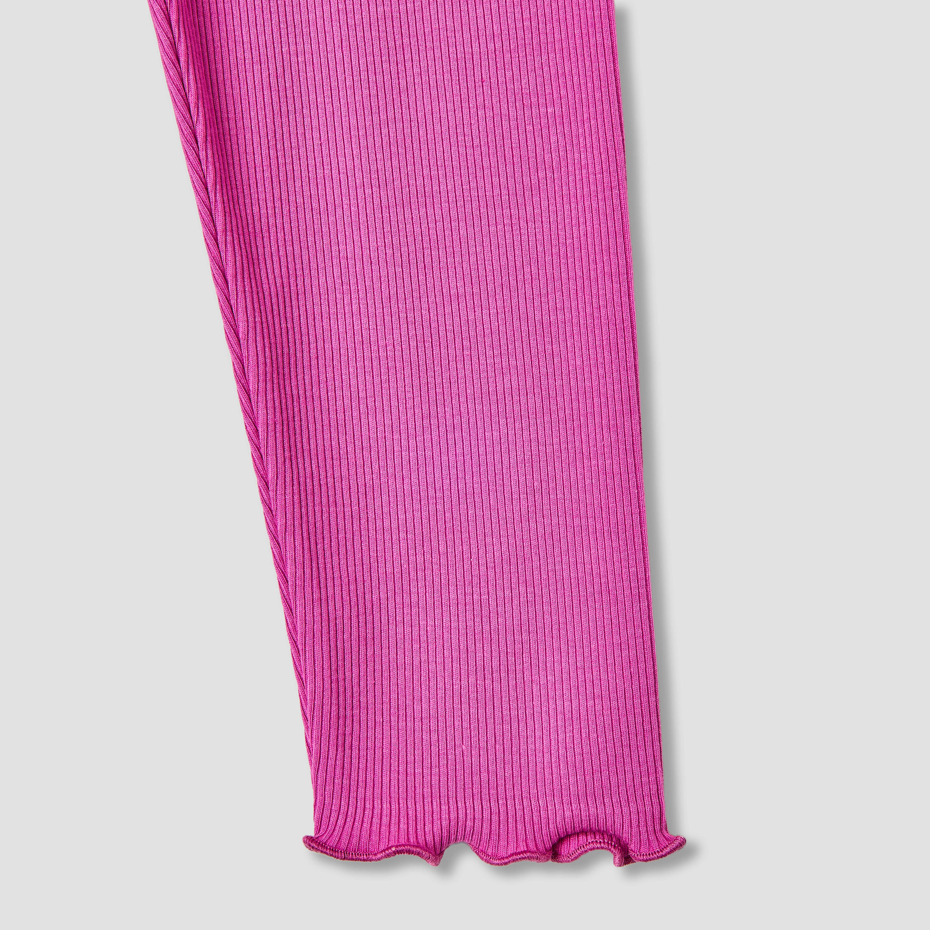 Juniors Ribbed Leggings with Elasticated Waistband-baby-girls-clothing-bottoms-leggings-image-4