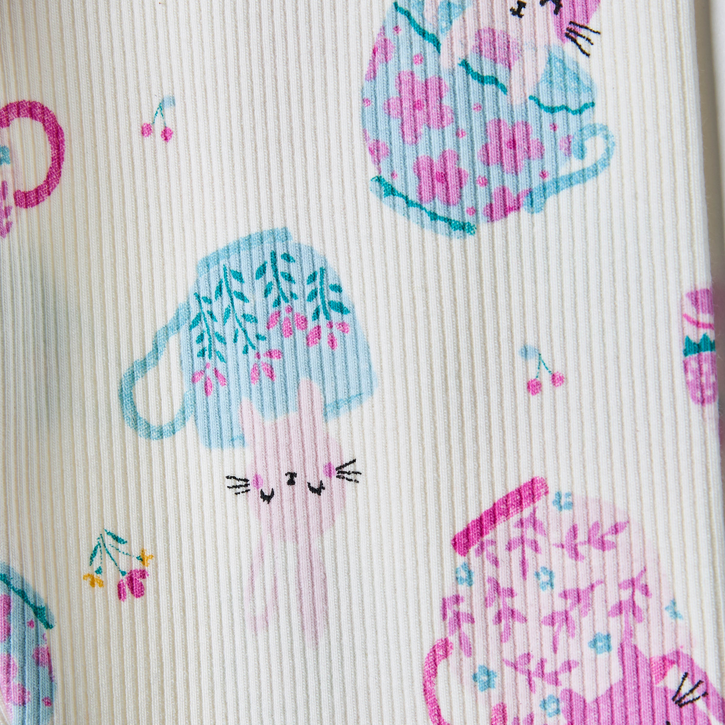 Juniors Cat Print Leggings with Elasticated Waistband-girls-clothing-bottoms-leggings-image-5