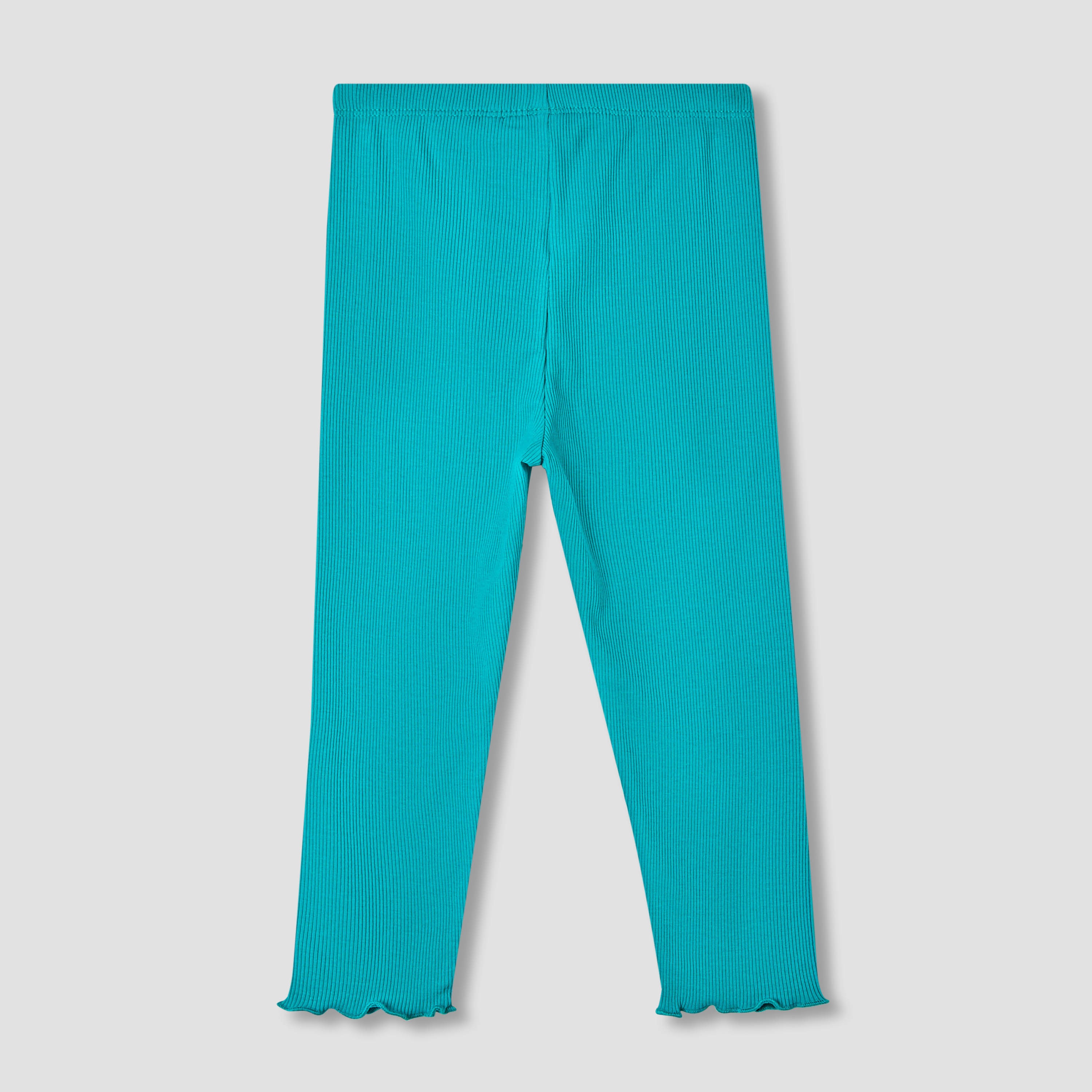 Juniors Ribbed Leggings with Elasticated Waistband-baby-girls-clothing-bottoms-leggings-image-1