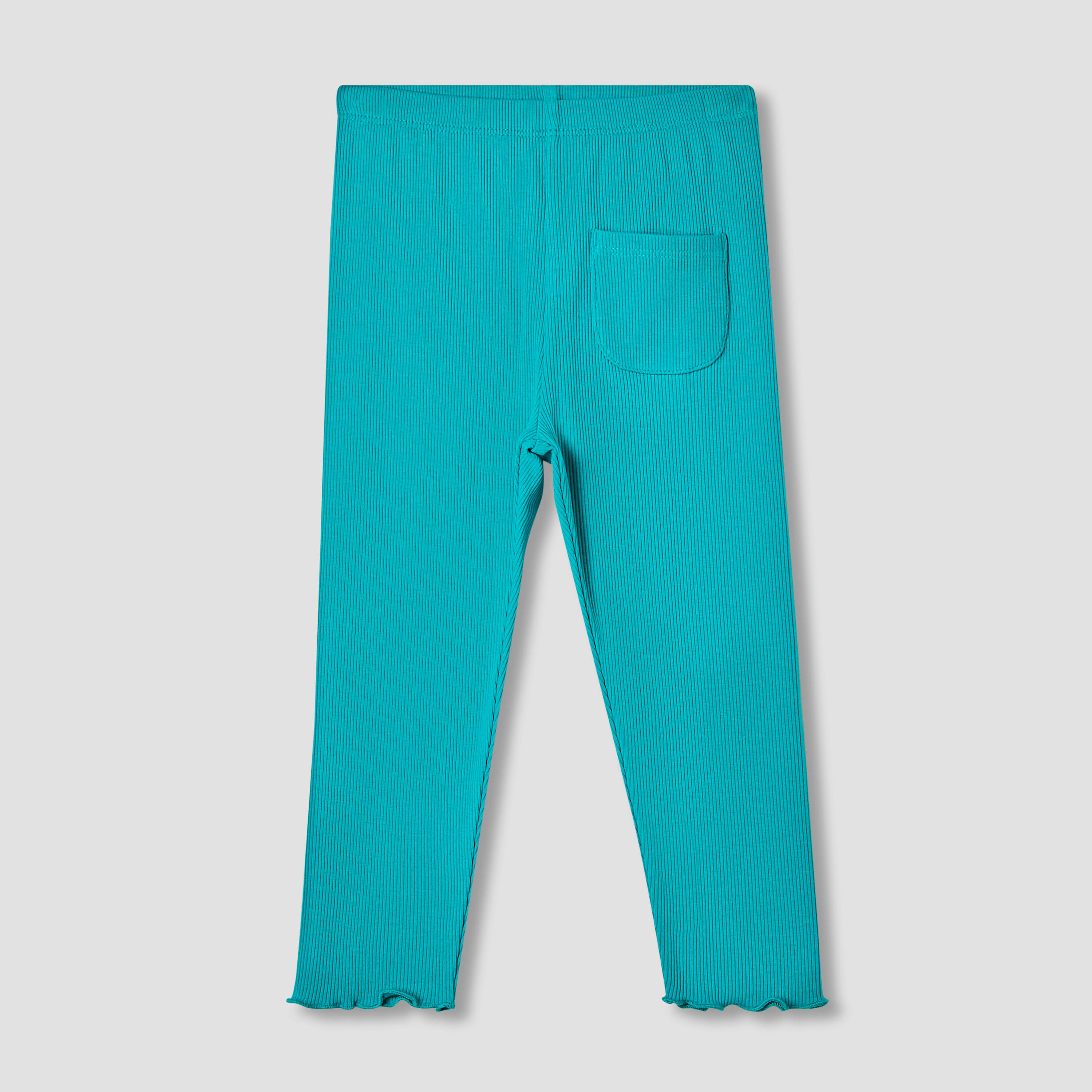 Juniors Ribbed Leggings with Elasticated Waistband-baby-girls-clothing-bottoms-leggings-image-2