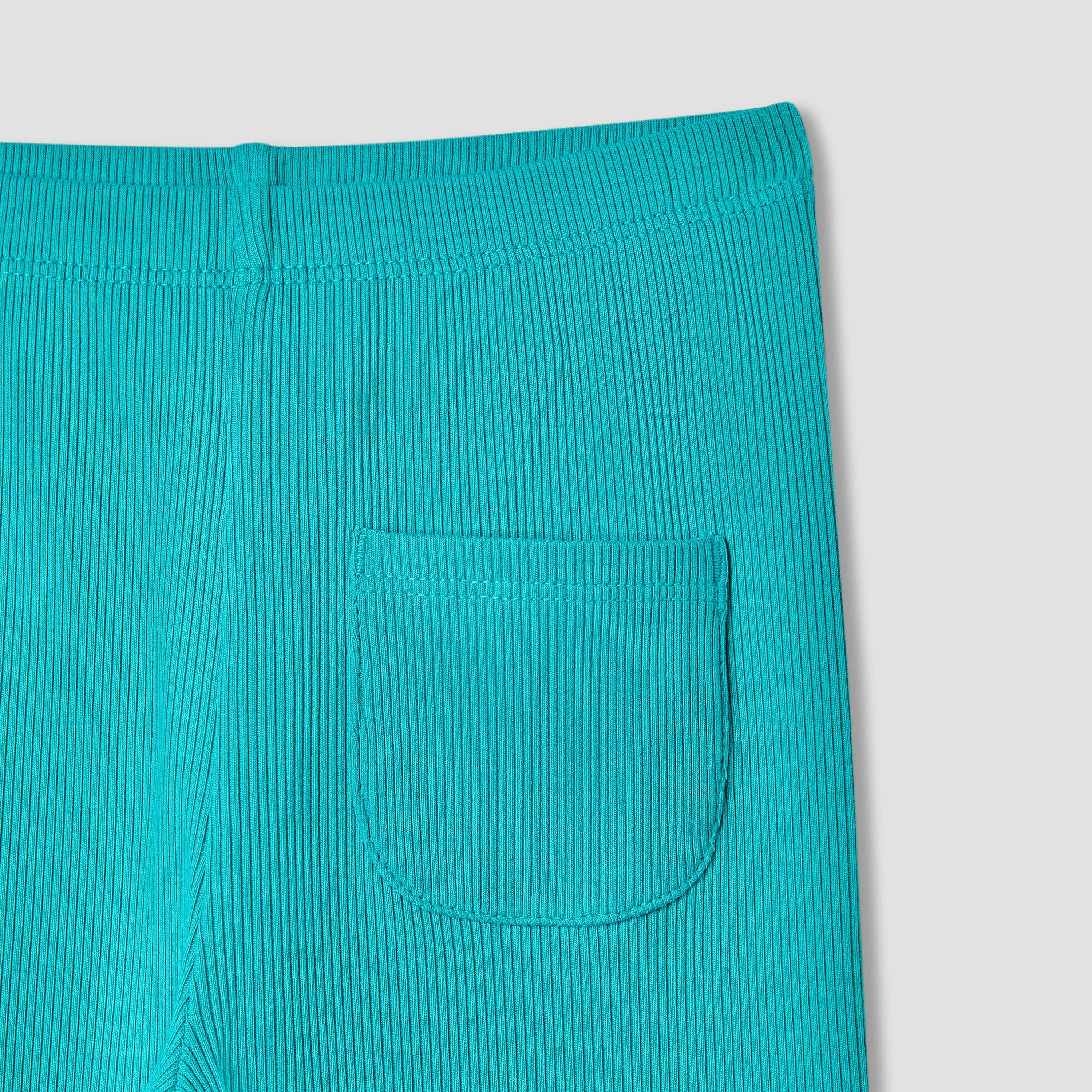 Juniors Ribbed Leggings with Elasticated Waistband-baby-girls-clothing-bottoms-leggings-image-3