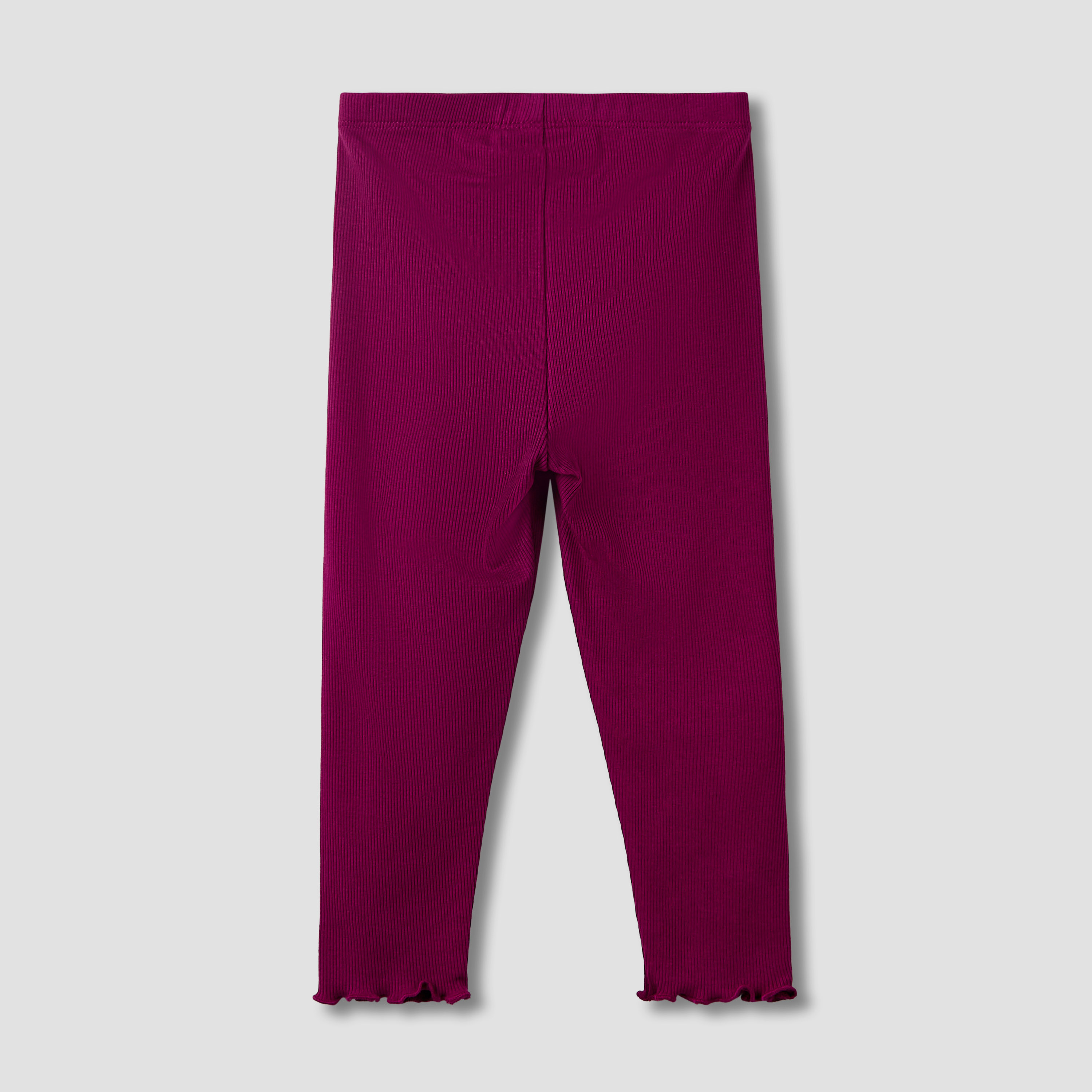 Juniors Girls Leggings with Ribbed Texture - Cotton - Elasticated-baby-girls-clothing-bottoms-leggings-image-1