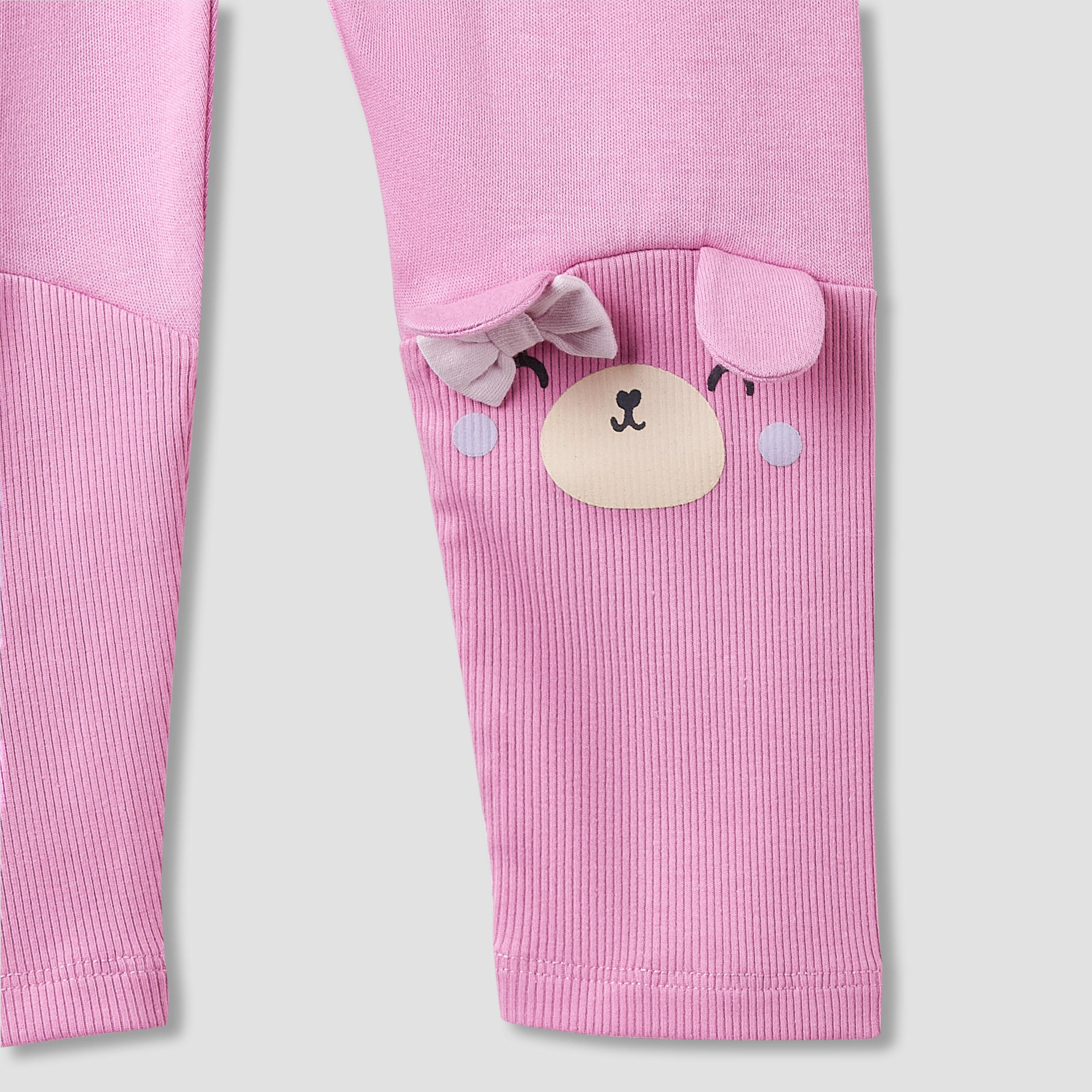 Juniors Girls Leggings with Bear Print - Cotton - Elasticated Waist - Set of 2-baby-girls-clothing-bottoms-leggings-image-5