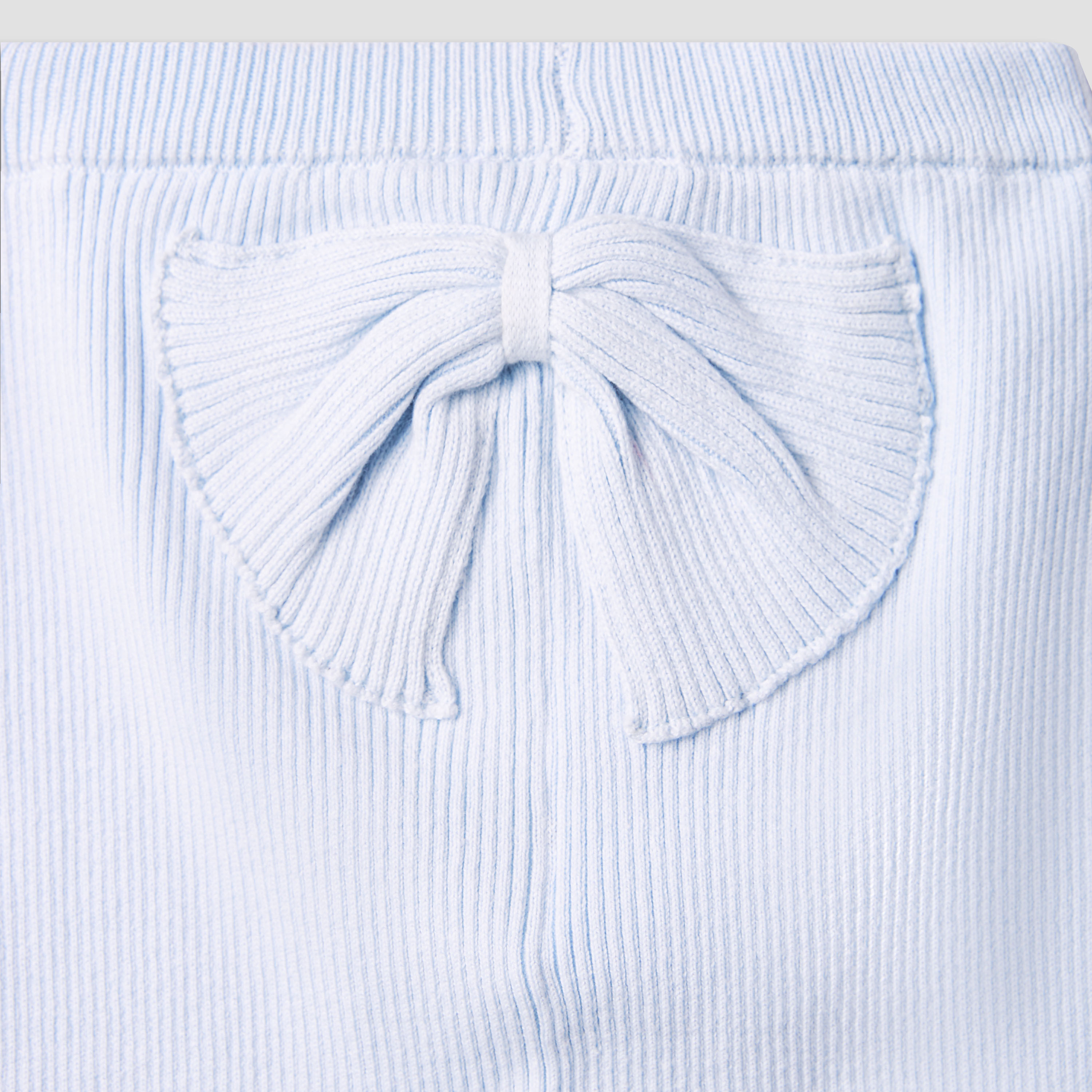 Juniors Ribbed Leggings with Bow Detail and Elasticated Waistband-girls-clothing-bottoms-leggings-image-4