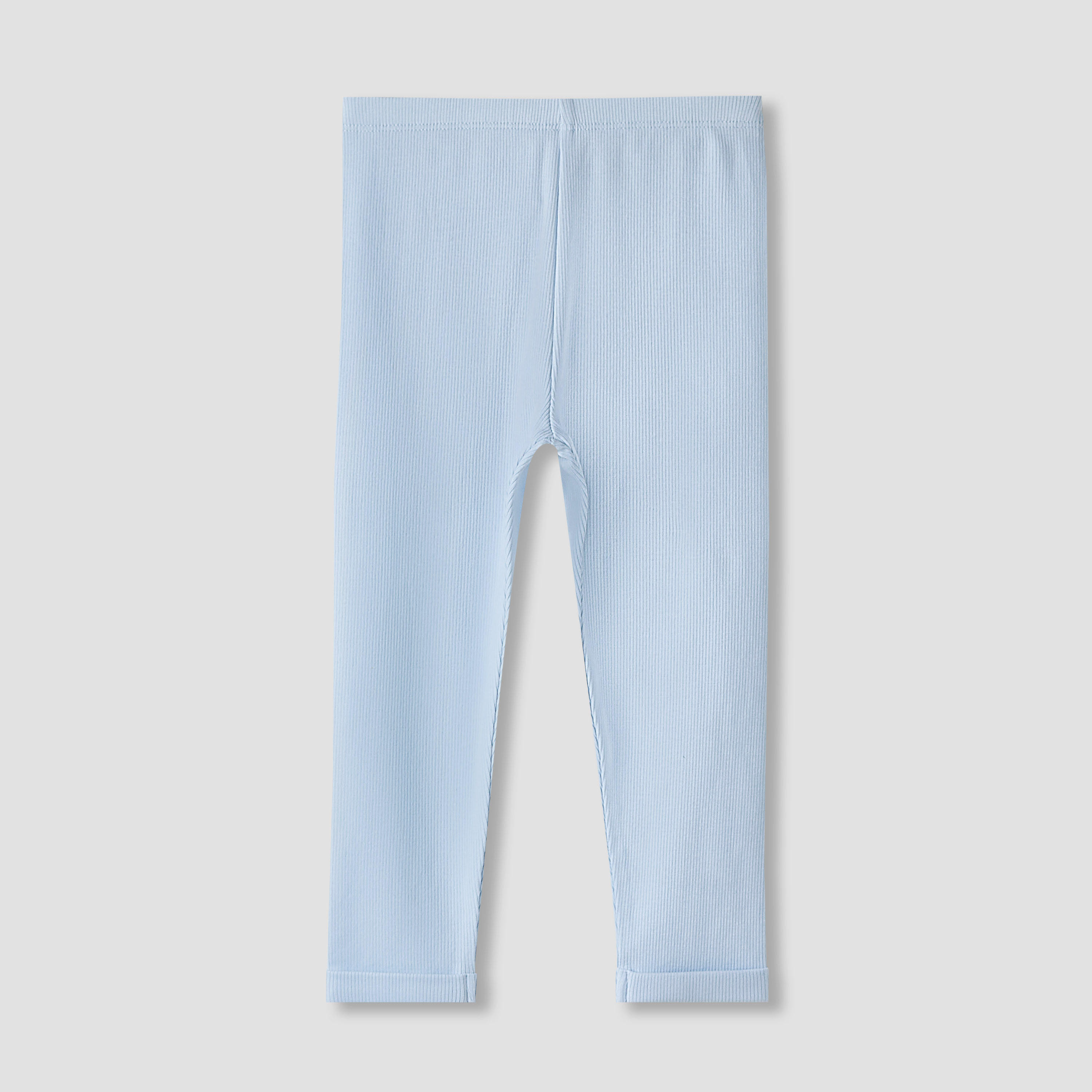 Juniors Girls Leggings with Ribbed Texture - Cotton - Elasticated Waist - Set of 3-baby-girls-clothing-bottoms-leggings-image-3
