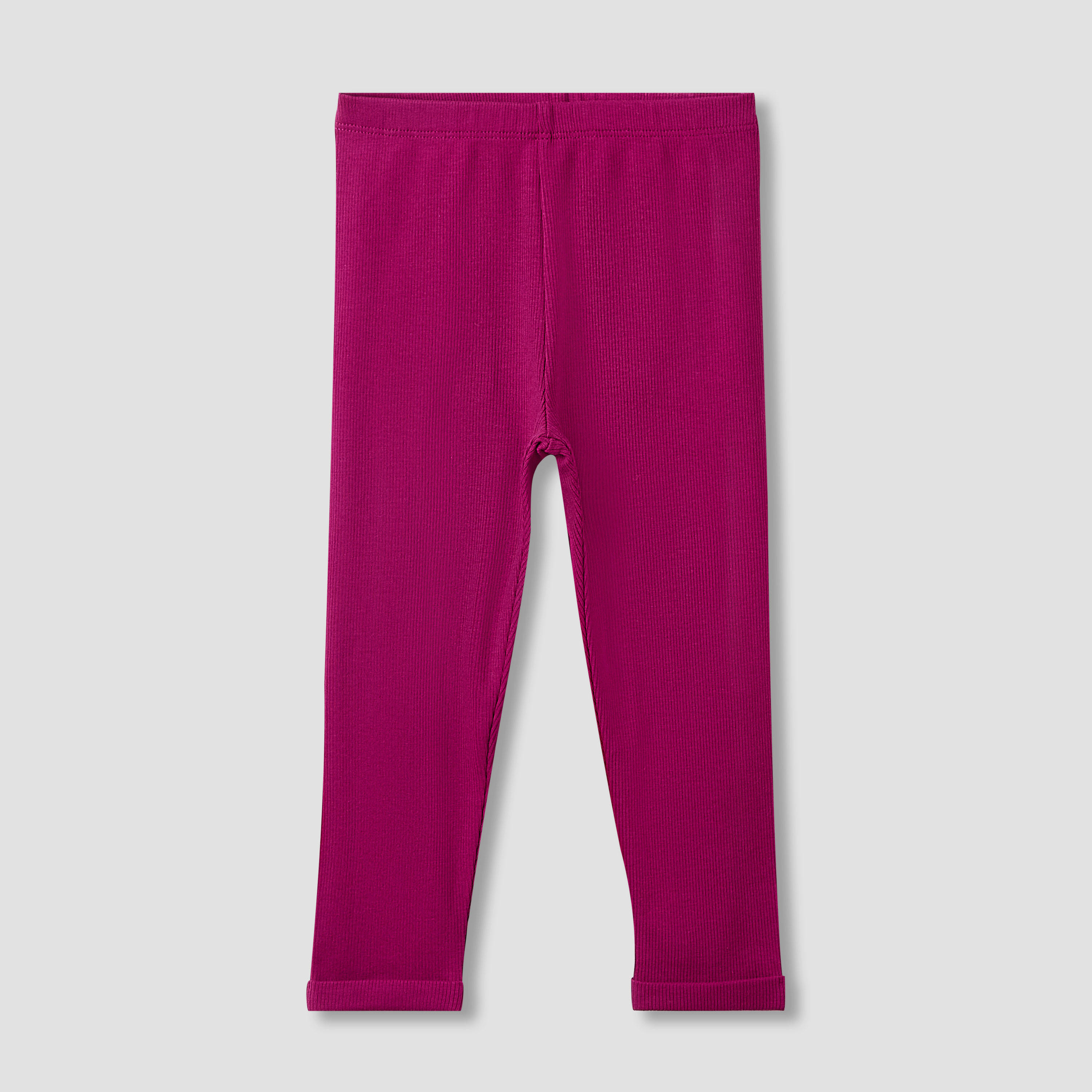Juniors Girls Leggings with Ribbed Texture - Cotton - Elasticated Waist - Set of 3-baby-girls-clothing-bottoms-leggings-image-4
