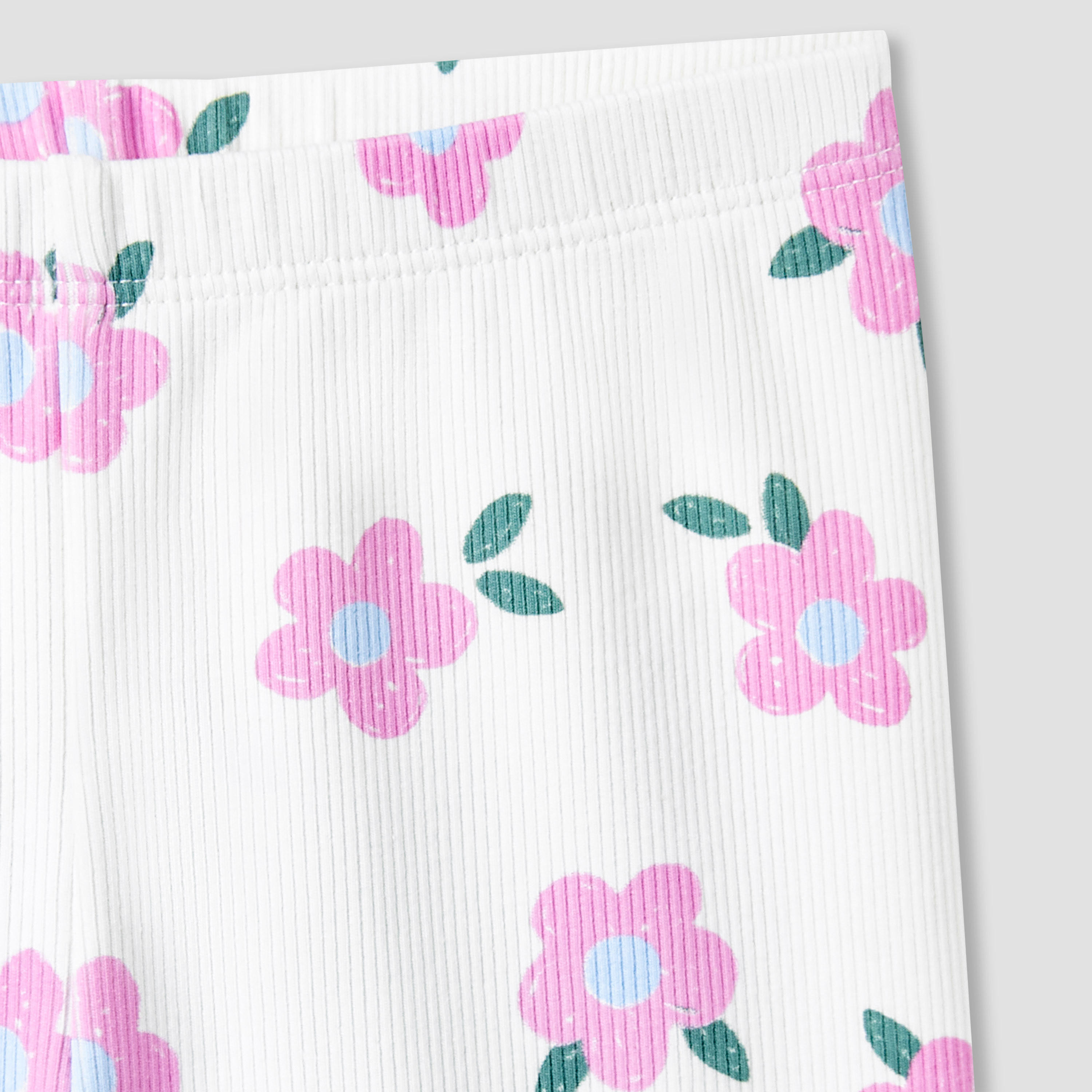 Juniors Girls Leggings with Ribbed Texture - Cotton - Elasticated Waist - Set of 3-baby-girls-clothing-bottoms-leggings-image-6