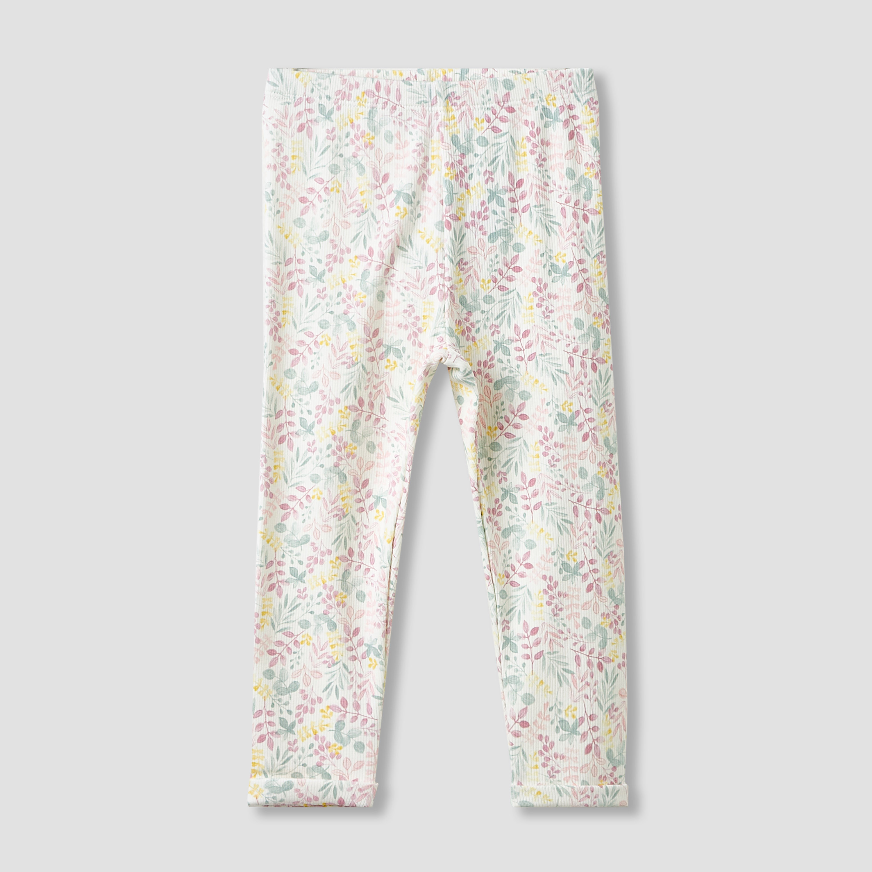 Juniors Girls Leggings with Ribbed Texture - Cotton - Elasticated Waist - Set of 3-baby-girls-clothing-bottoms-leggings-image-3