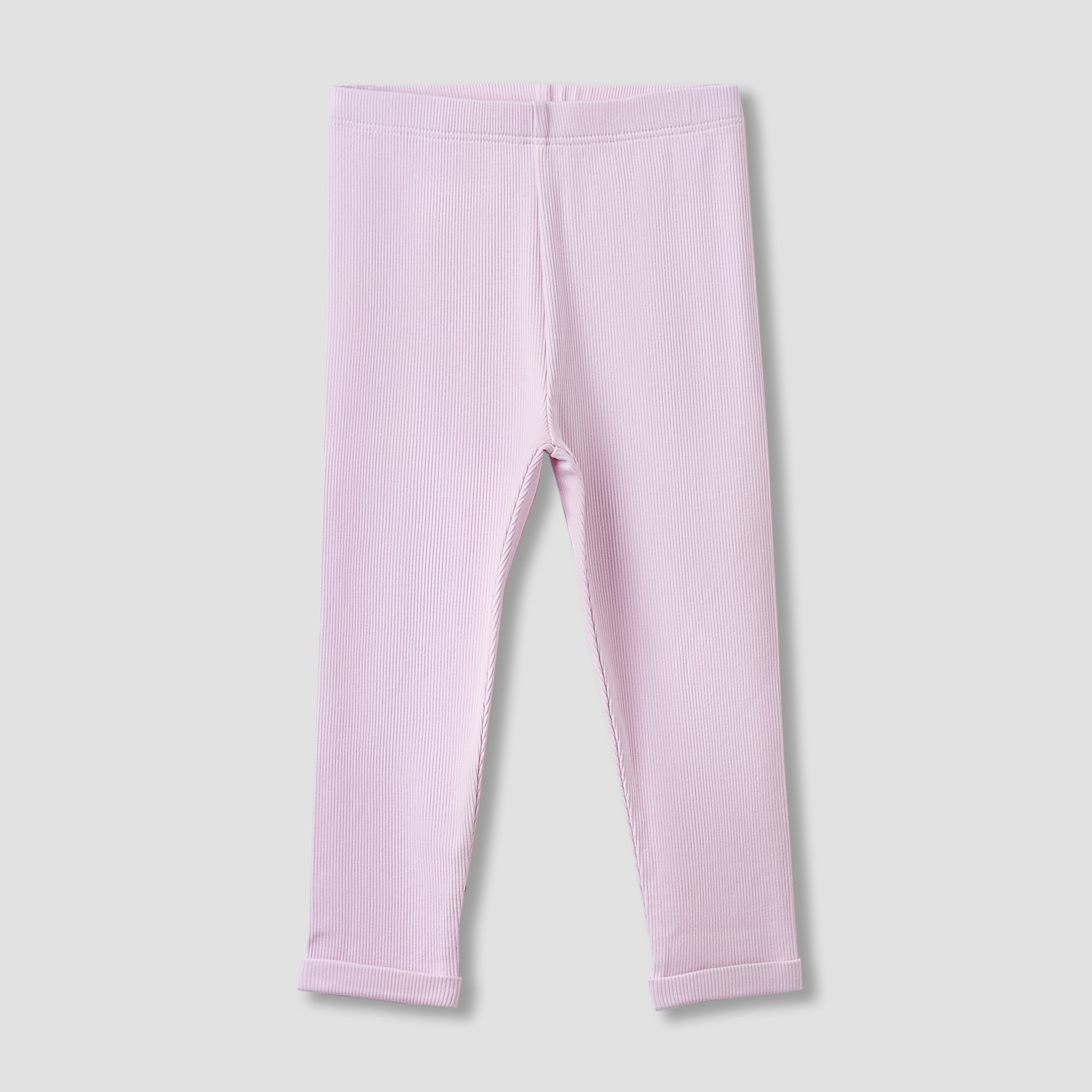 Juniors Girls Leggings with Ribbed Texture - Cotton - Elasticated Waist - Set of 3-baby-girls-clothing-bottoms-leggings-image-4