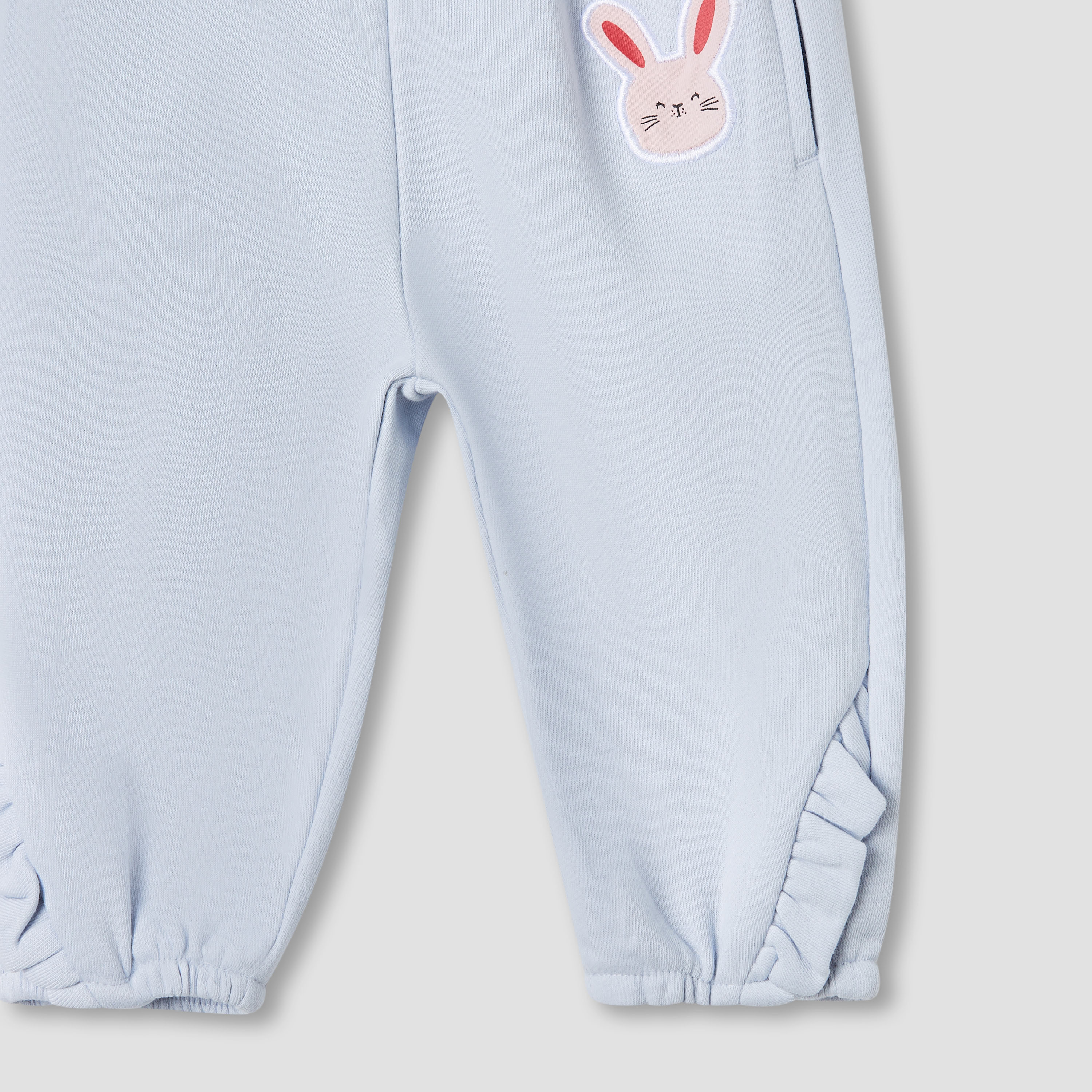 Juniors Bunny Applique Joggers with Ruffle Accent-baby-girls-clothing-bottoms-joggersandtrackpants-image-4