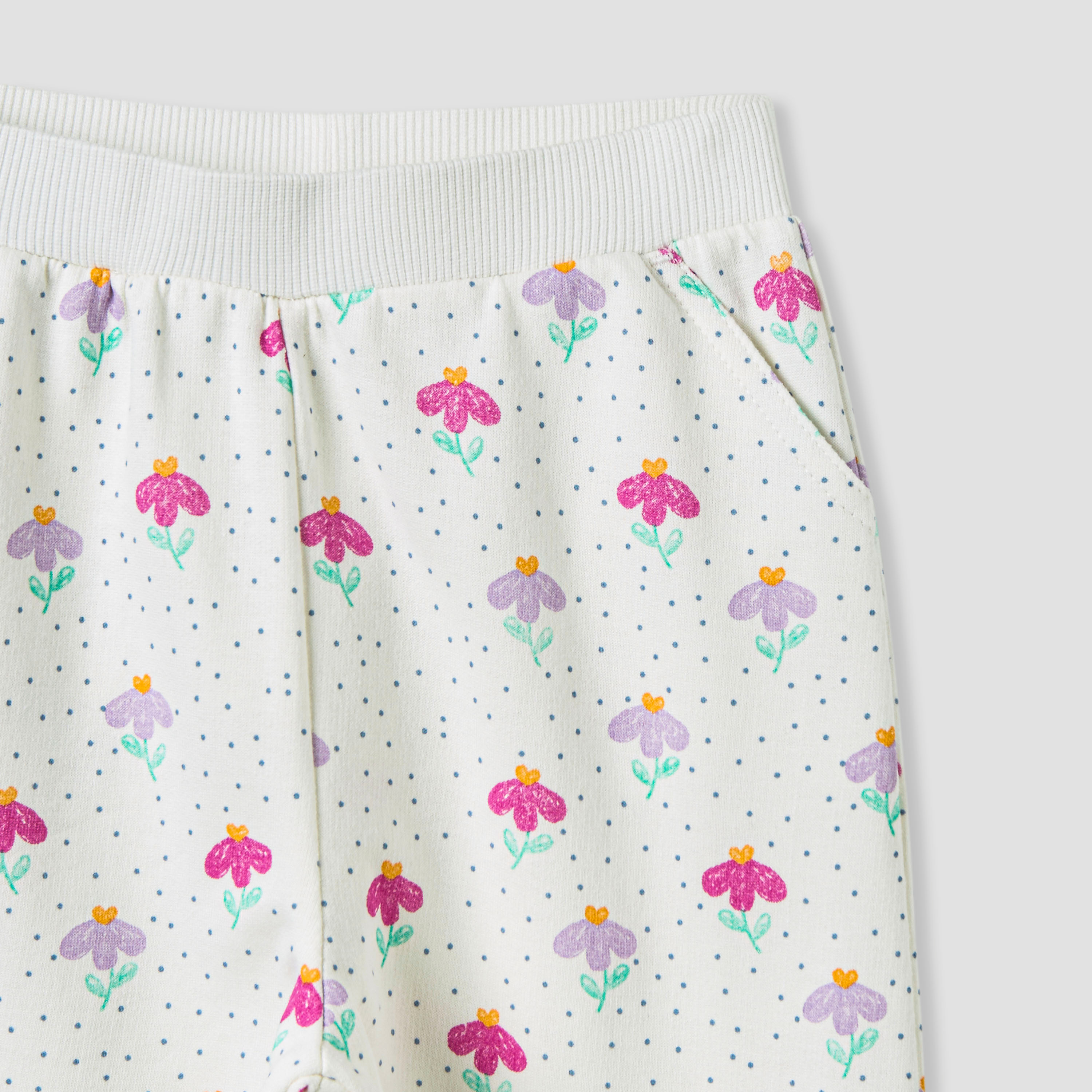 Juniors Assorted Joggers with Elasticated Waistband - Set of 2-baby-girls-clothing-multipacks-image-6