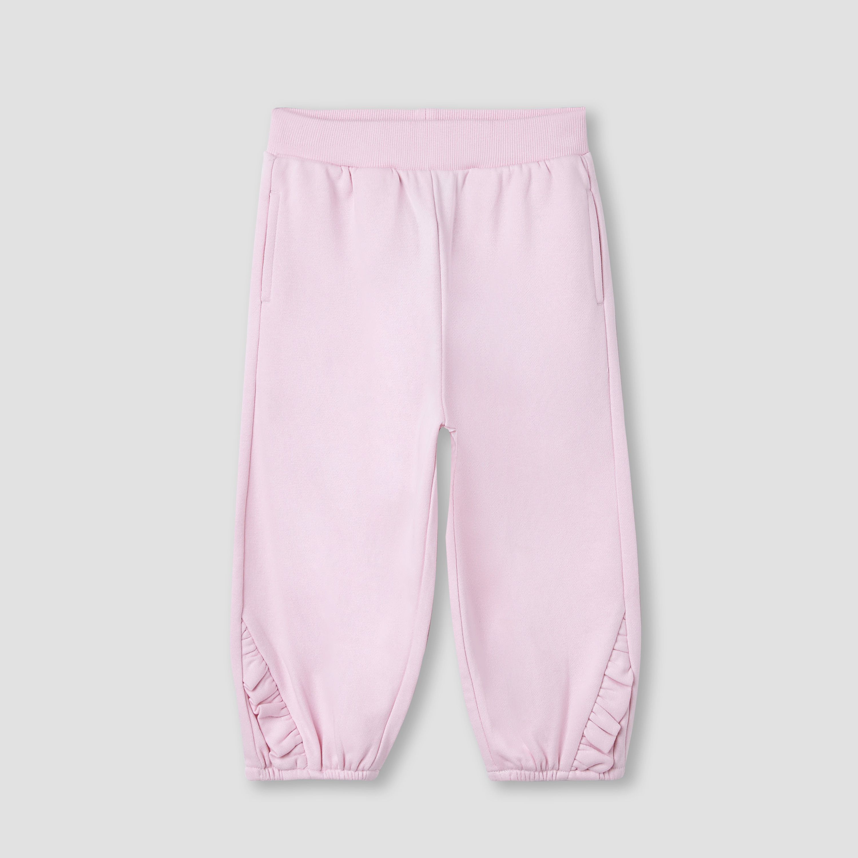 Juniors Ruffle Detail Joggers with Pockets-baby-girls-clothing-bottoms-joggersandtrackpants-image-1