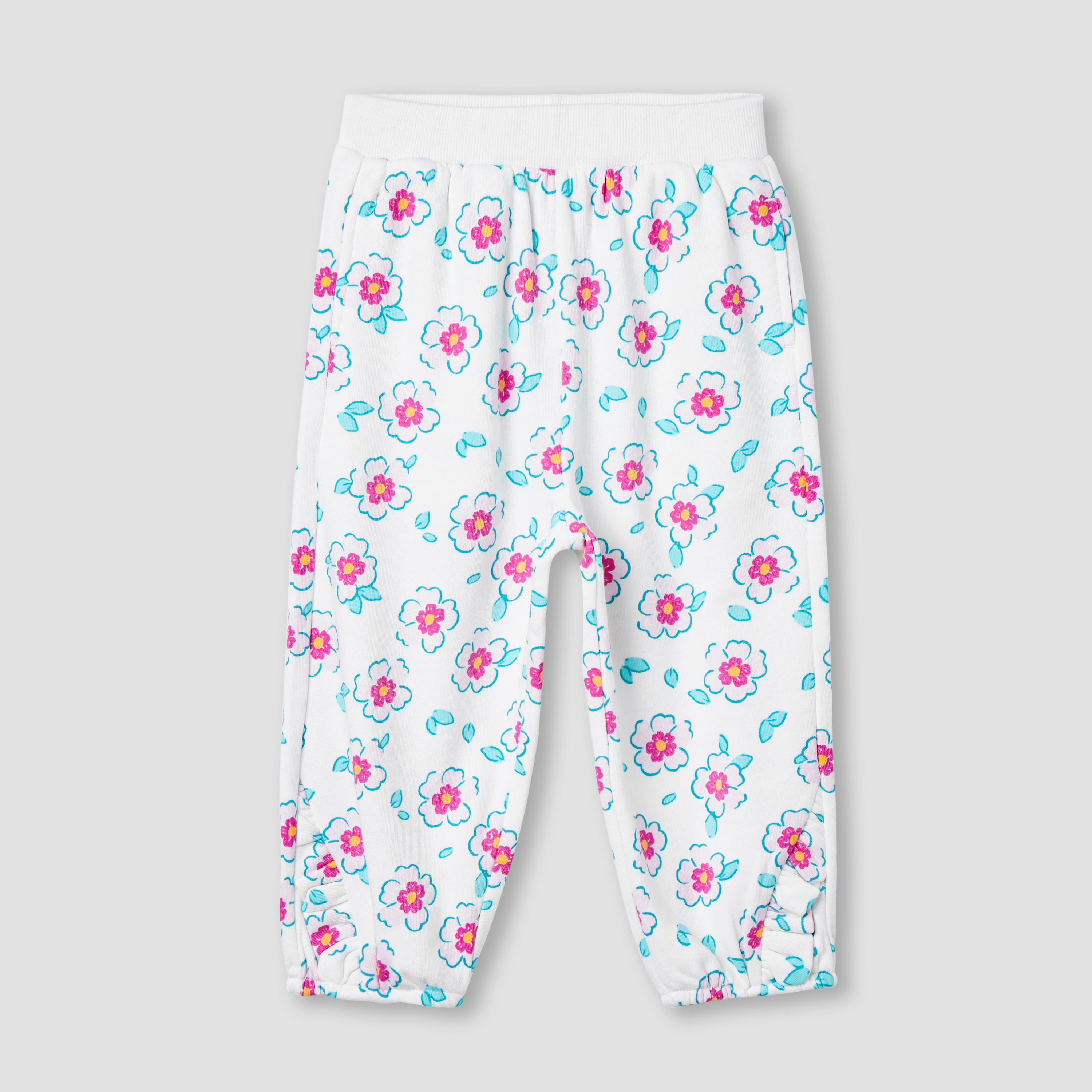 Juniors Printed Joggers with Ruffle Detail-baby-girls-clothing-bottoms-joggersandtrackpants-image-1