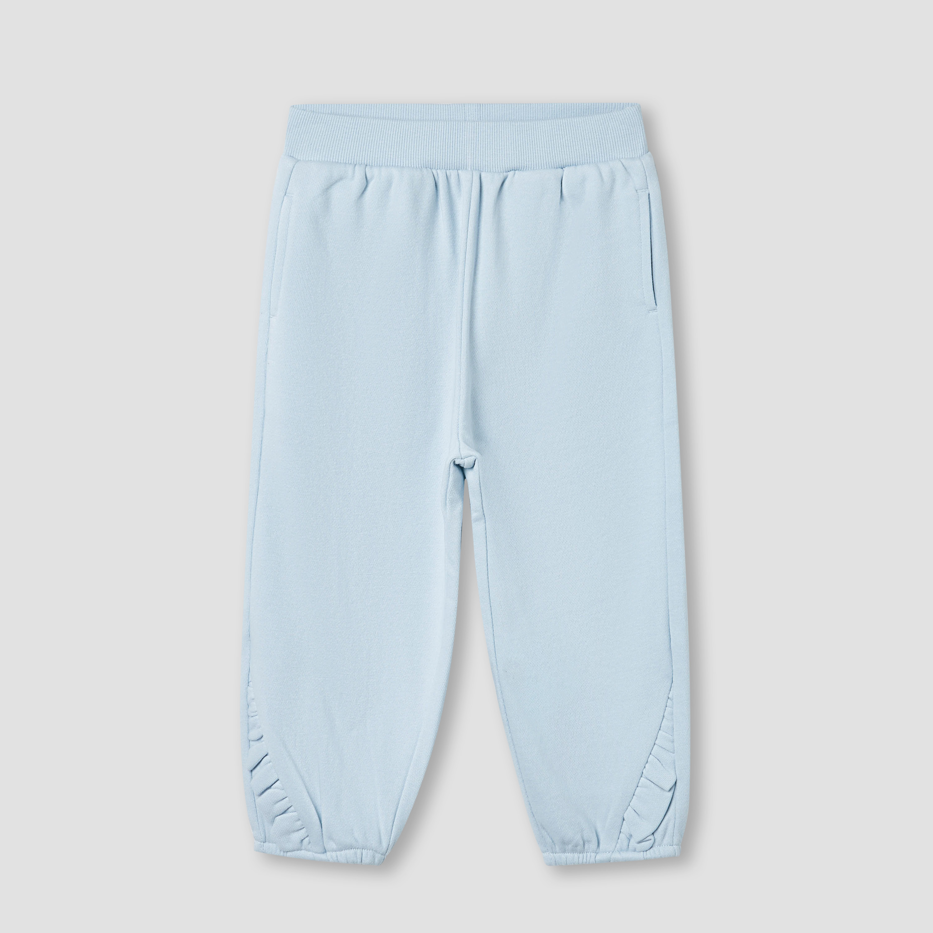 Juniors Ruffle Detail Joggers with Pockets-baby-girls-clothing-bottoms-joggersandtrackpants-image-1