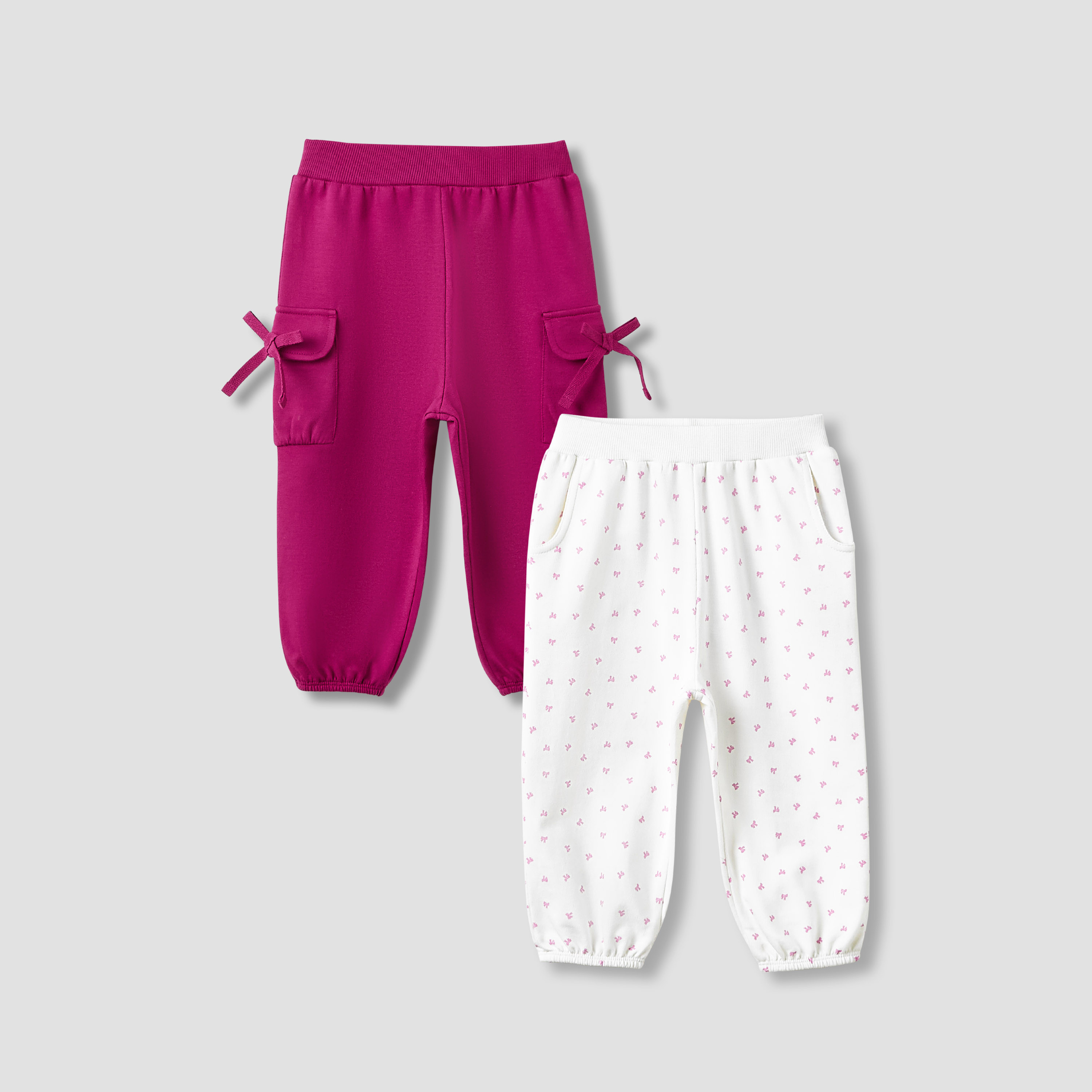 بنطلون رياضي بجيوب - قطن - خصر مطاطي للبنات من جونيورز- طقم من قطعتين-baby-girls-clothing-bottoms-joggersandtrackpants-image-5