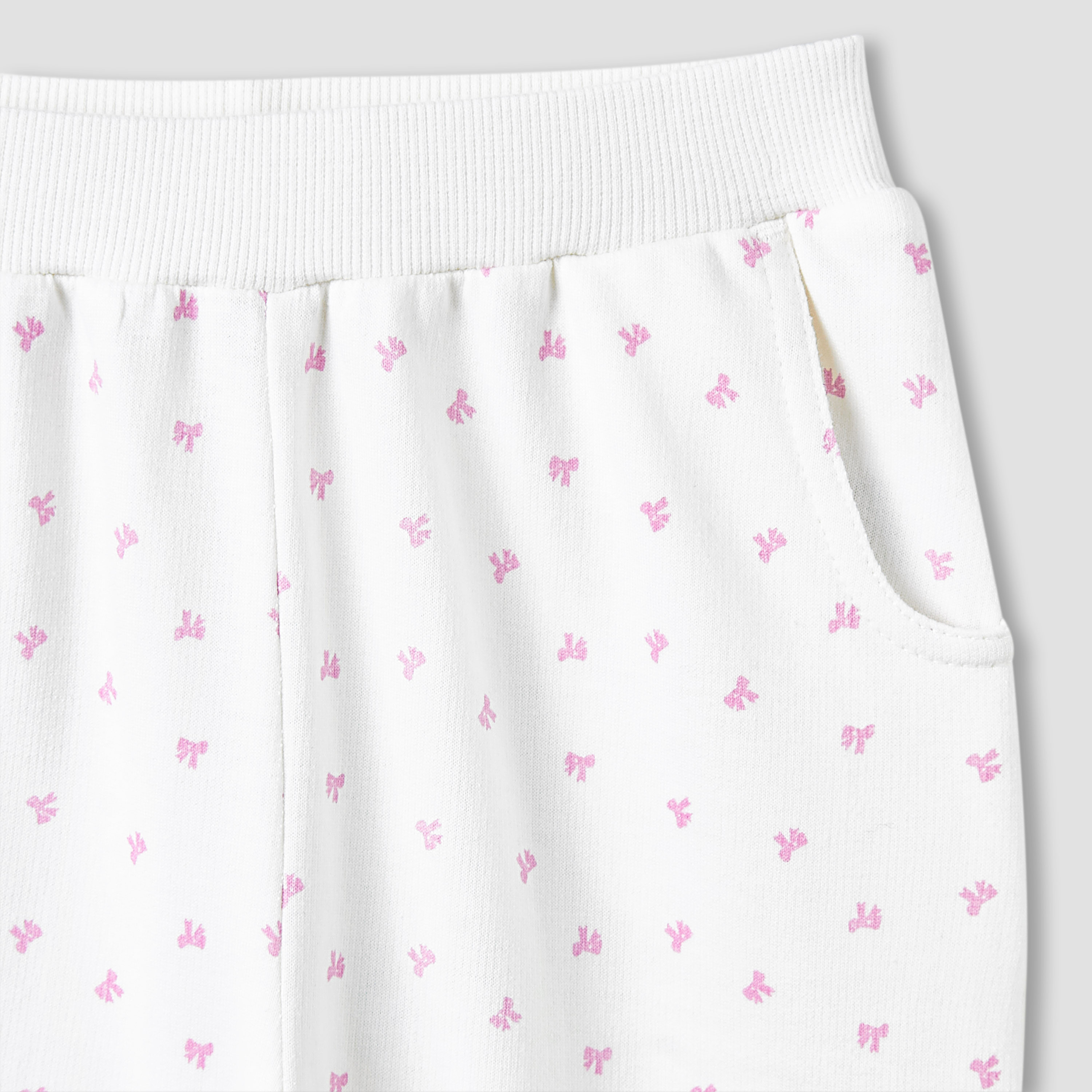 بنطلون رياضي بجيوب - قطن - خصر مطاطي للبنات من جونيورز- طقم من قطعتين-baby-girls-clothing-bottoms-joggersandtrackpants-image-2