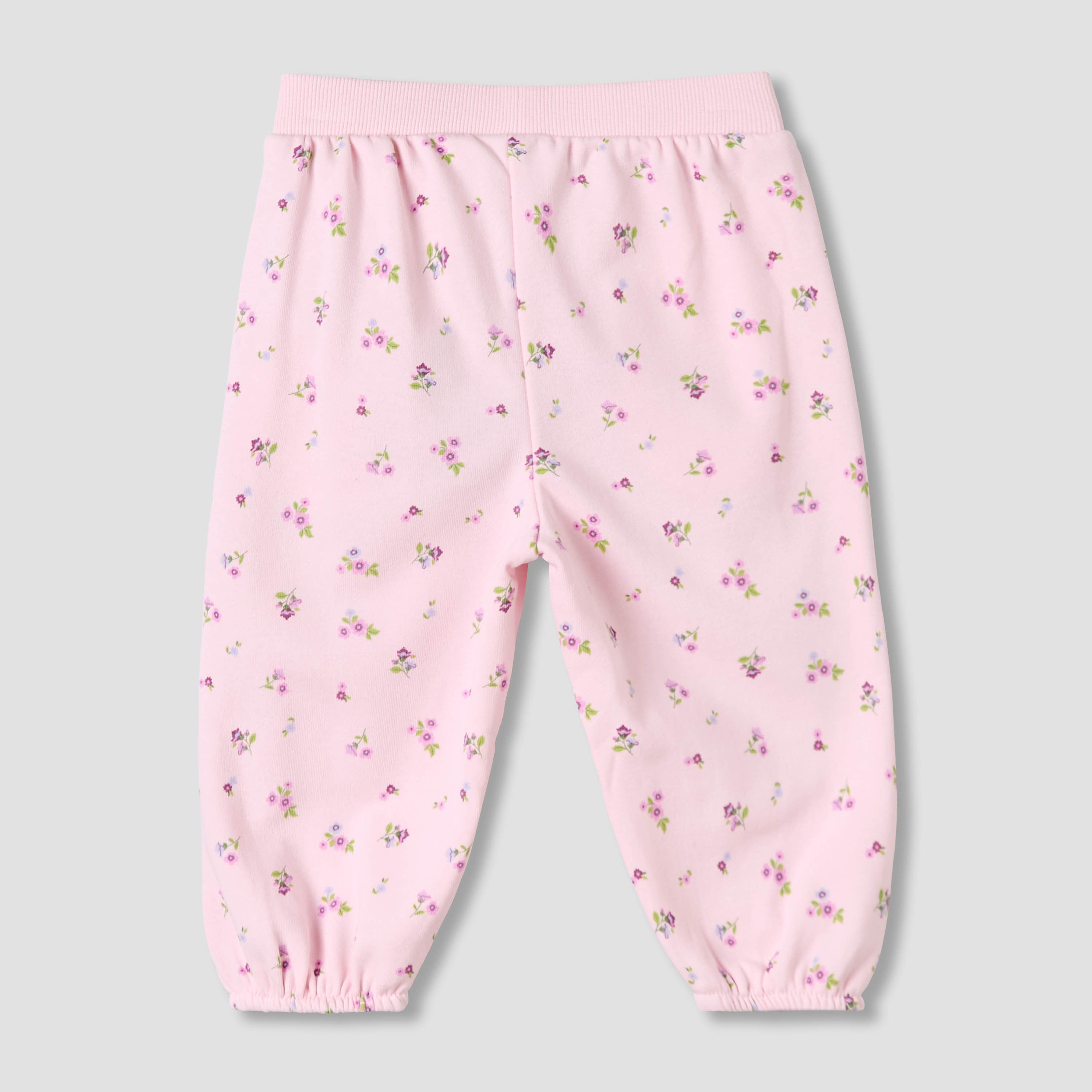 Juniors Elasticated Joggers with Floral Print-baby-girls-clothing-bottoms-joggersandtrackpants-image-3