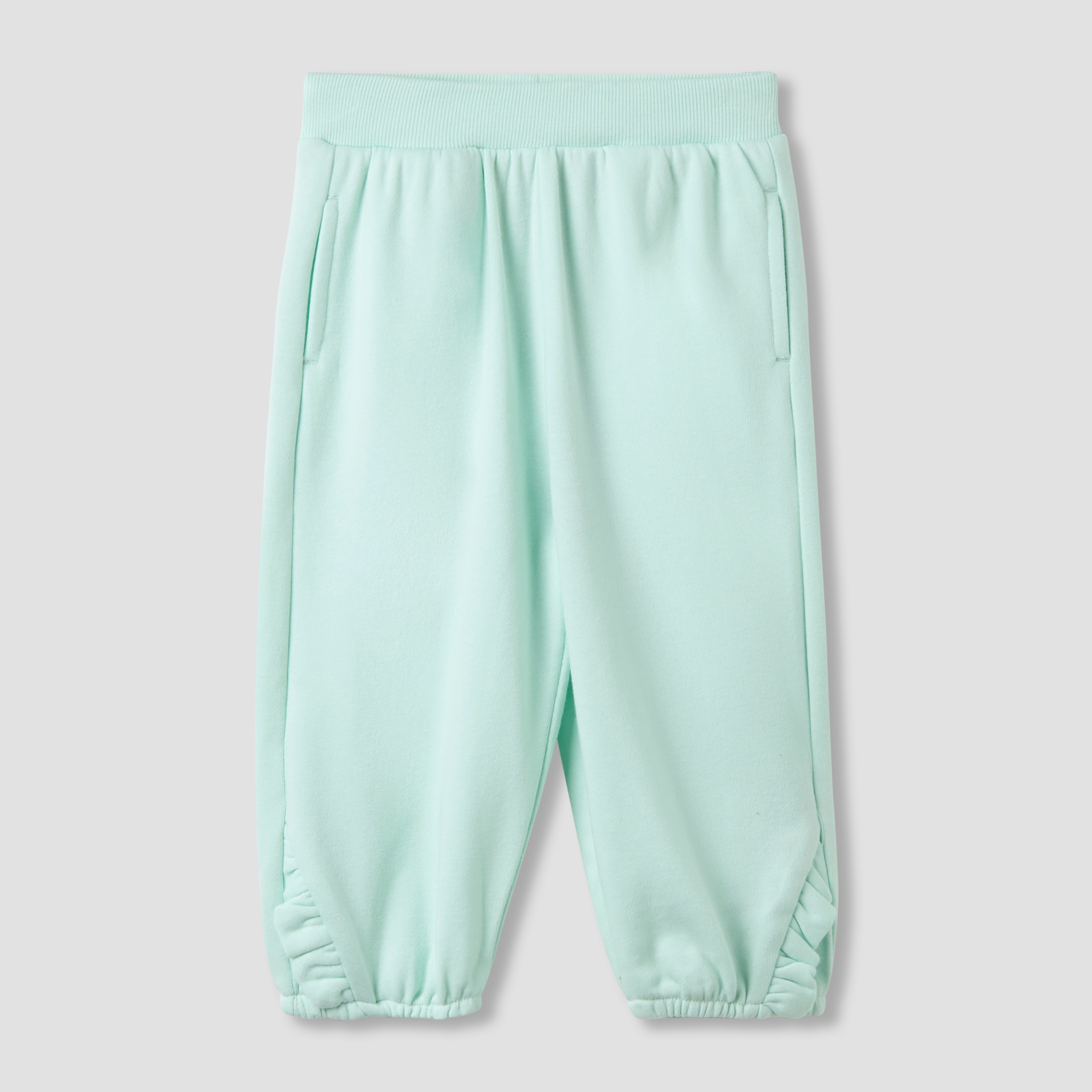 Juniors Girls Joggers with Ruffle Detail - Cotton Blend - Elasticated-baby-girls-clothing-bottoms-joggersandtrackpants-image-2