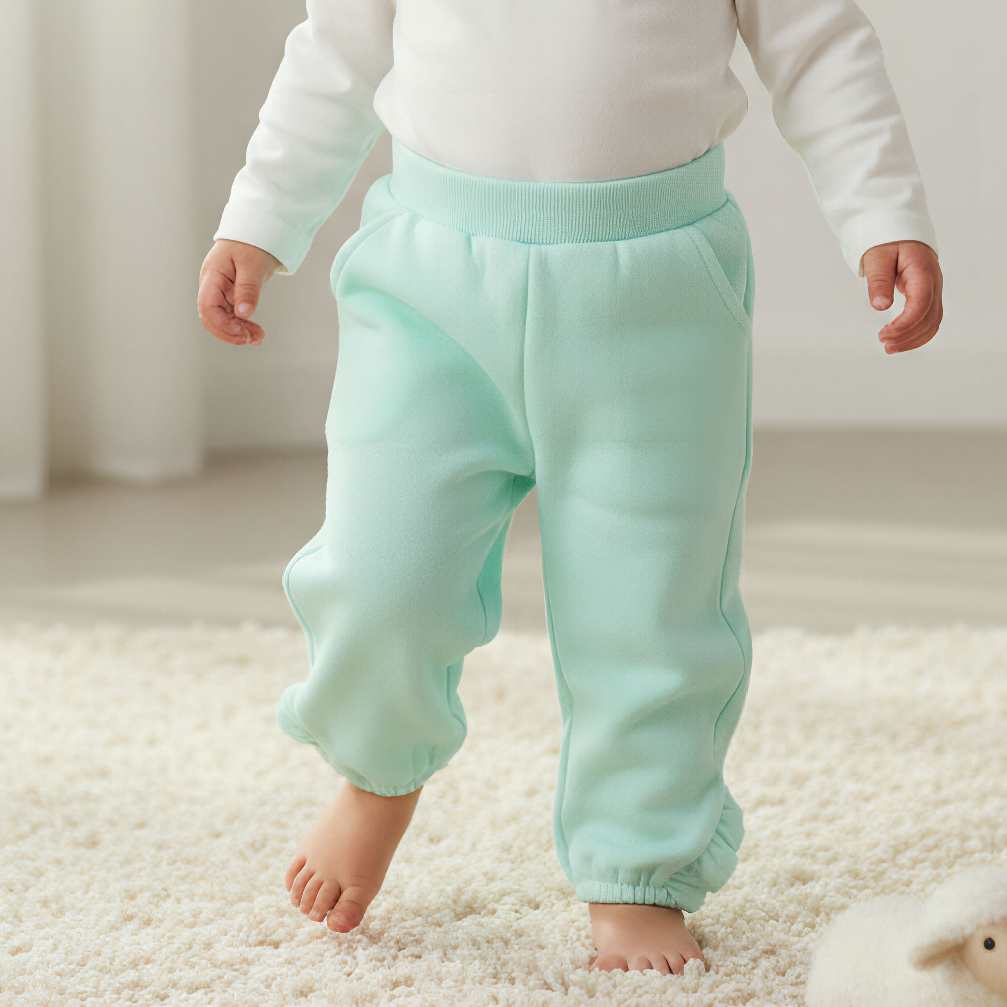 Juniors Girls Joggers with Ruffle Detail - Cotton Blend - Elasticated-baby-girls-clothing-bottoms-joggersandtrackpants-image-1