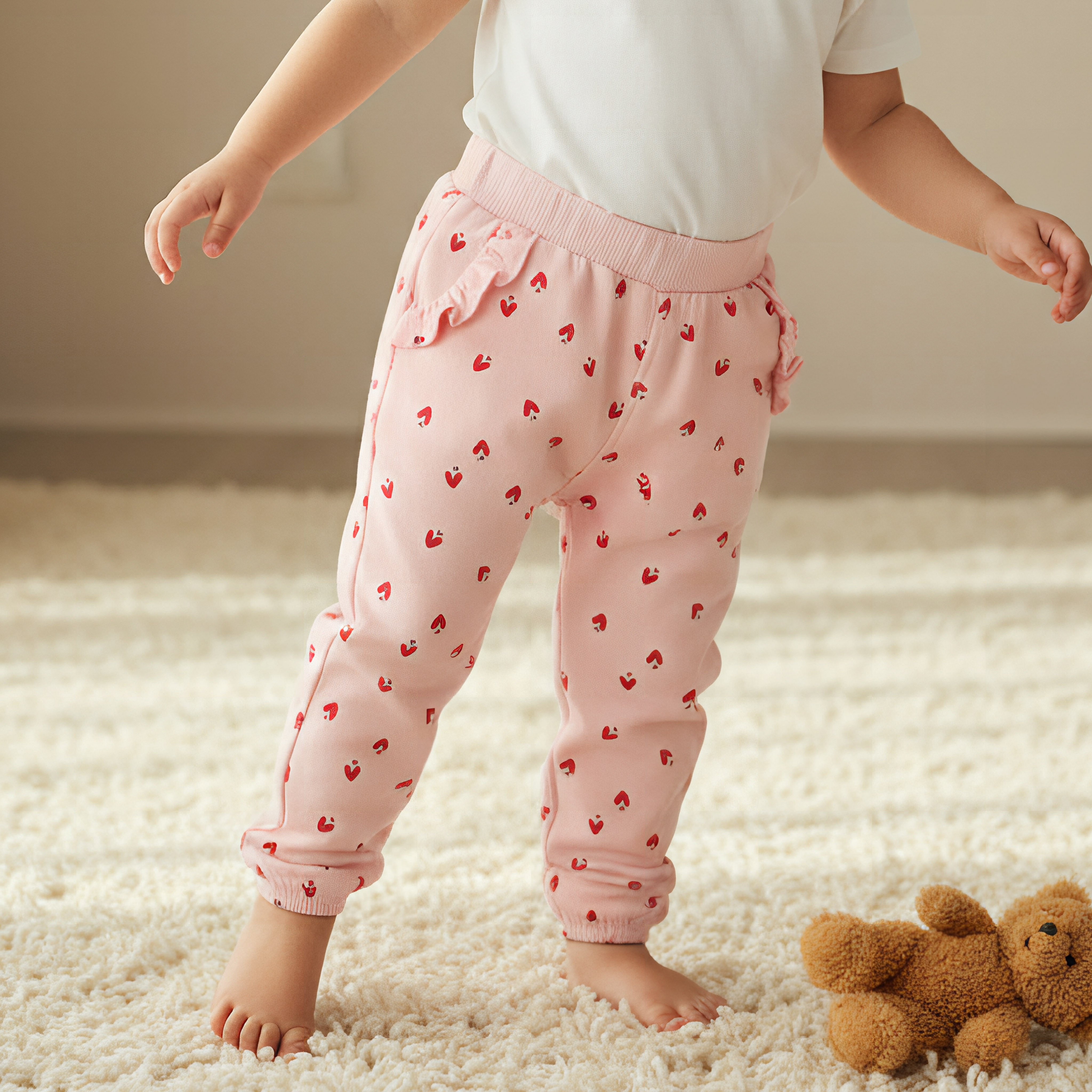 Juniors Assorted Joggers with Frill Pockets - Set of 2-baby-girls-clothing-bottoms-joggersandtrackpants-image-2
