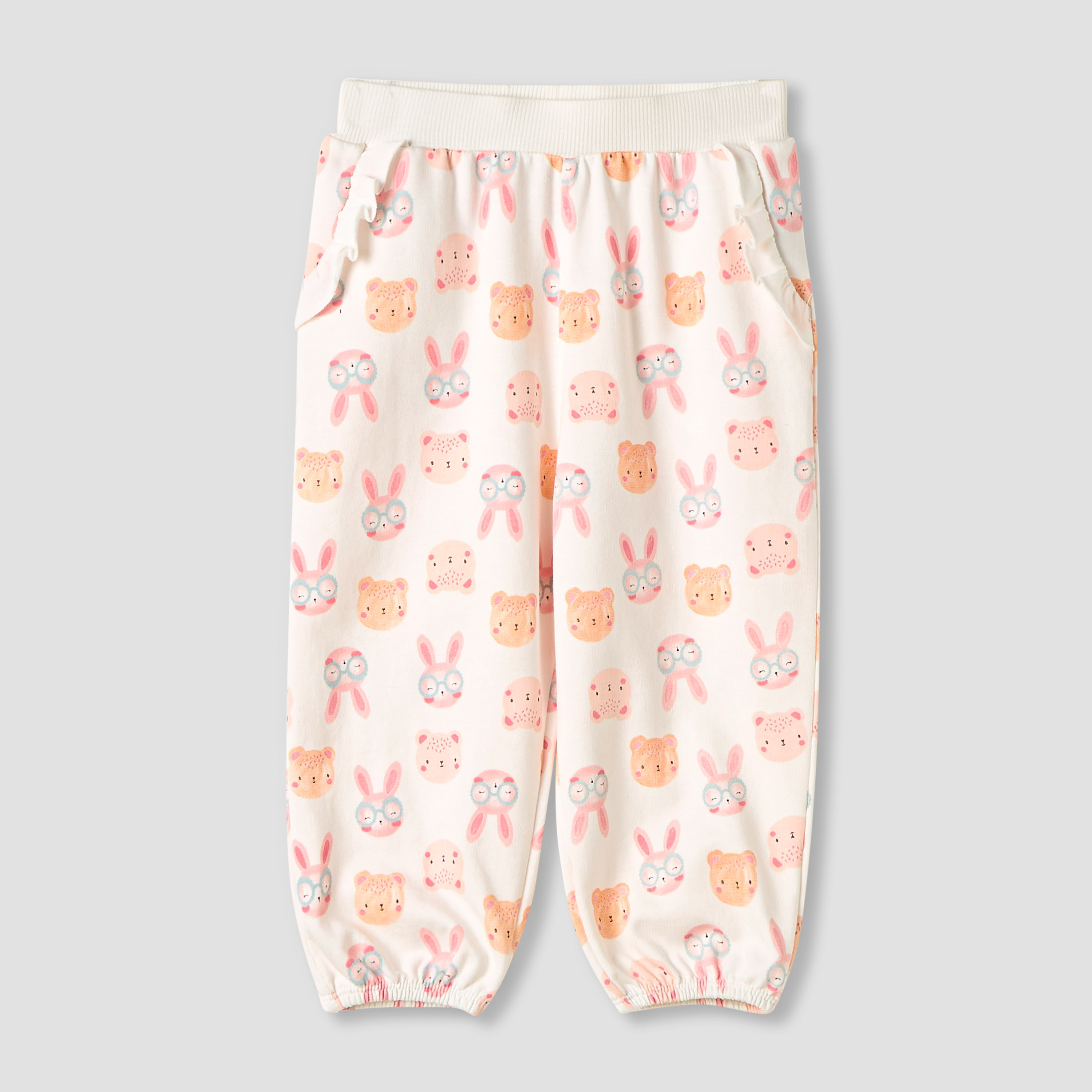 Juniors Assorted Joggers with Frill Pockets - Set of 2-baby-girls-clothing-bottoms-joggersandtrackpants-image-3