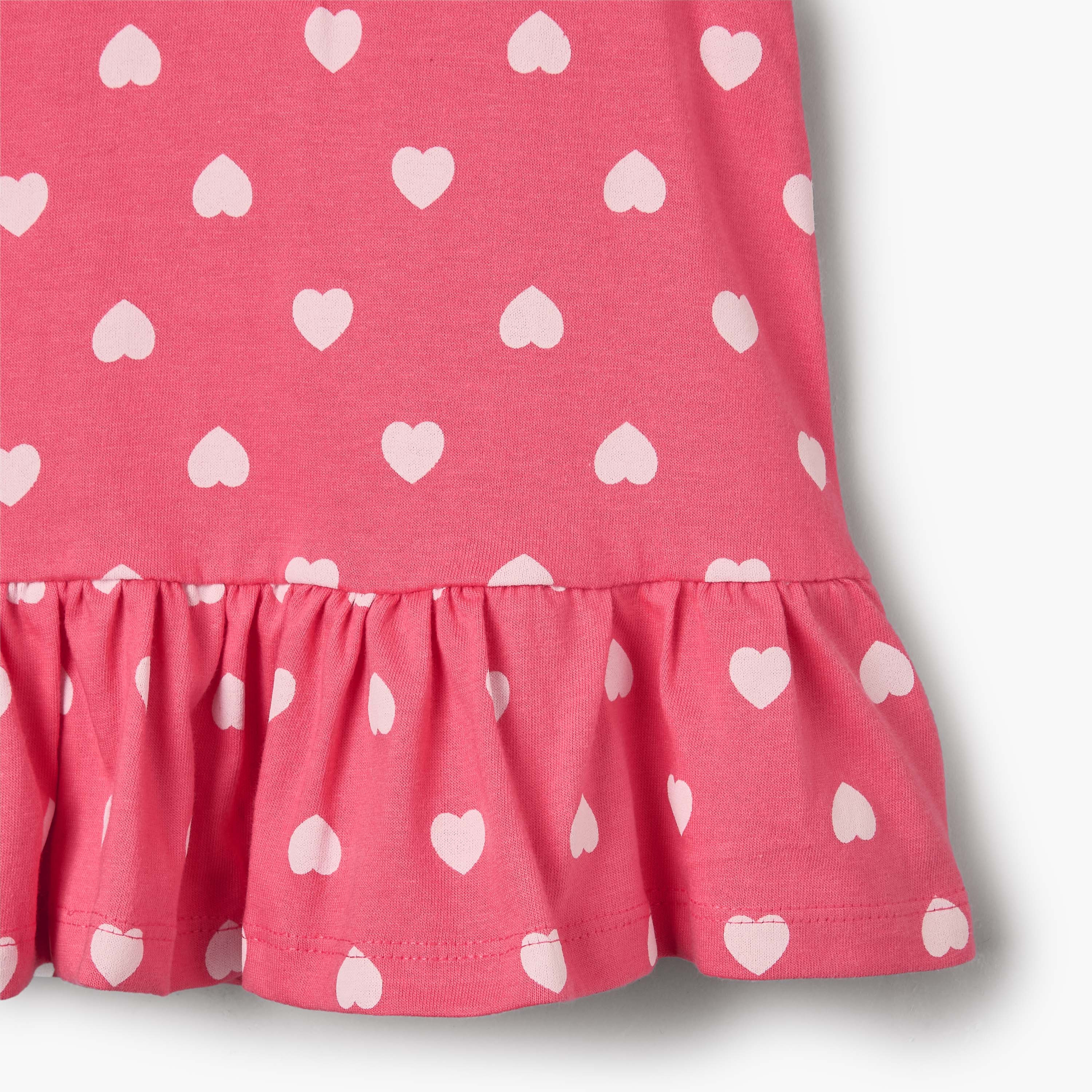 فستان بياقة بحار وأكمام منفوخة وطبعات قلب من جونيورز-baby-girls-clothing-dressesandjumpsuits-image-4