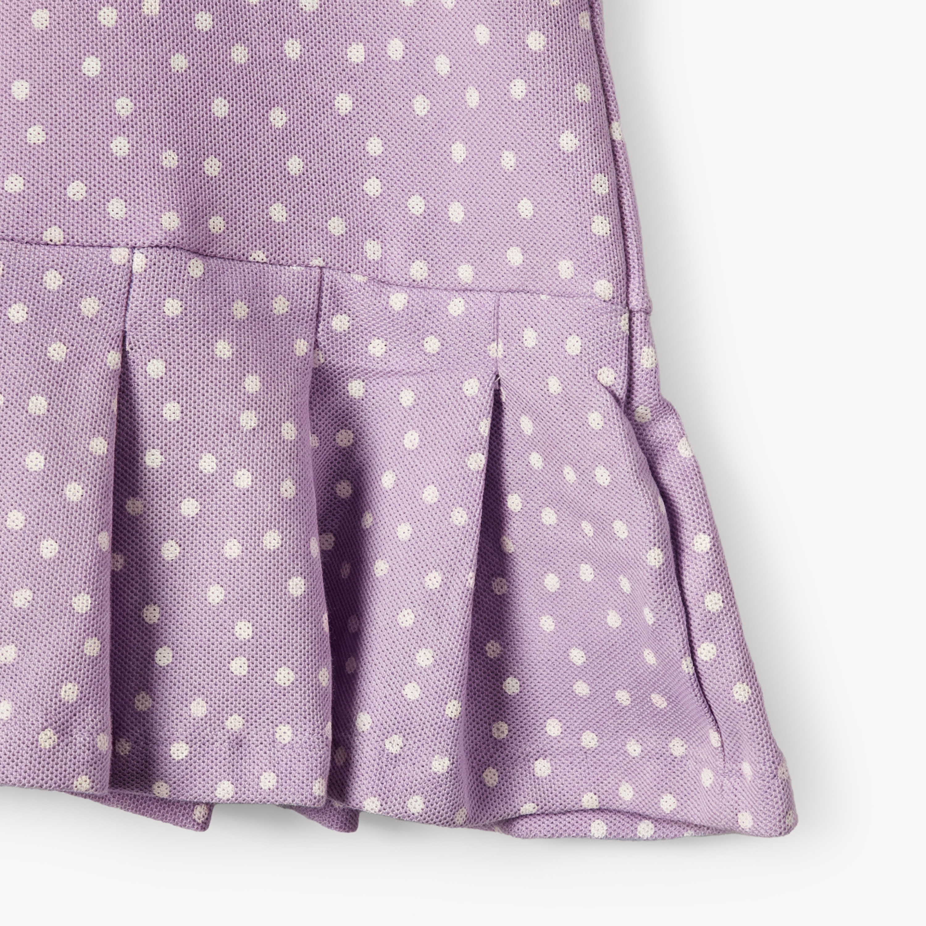 Juniors Polka Dot Print Dress with Short Sleeves and Peter Pan Collar-baby-girls-clothing-dressesandjumpsuits-image-4
