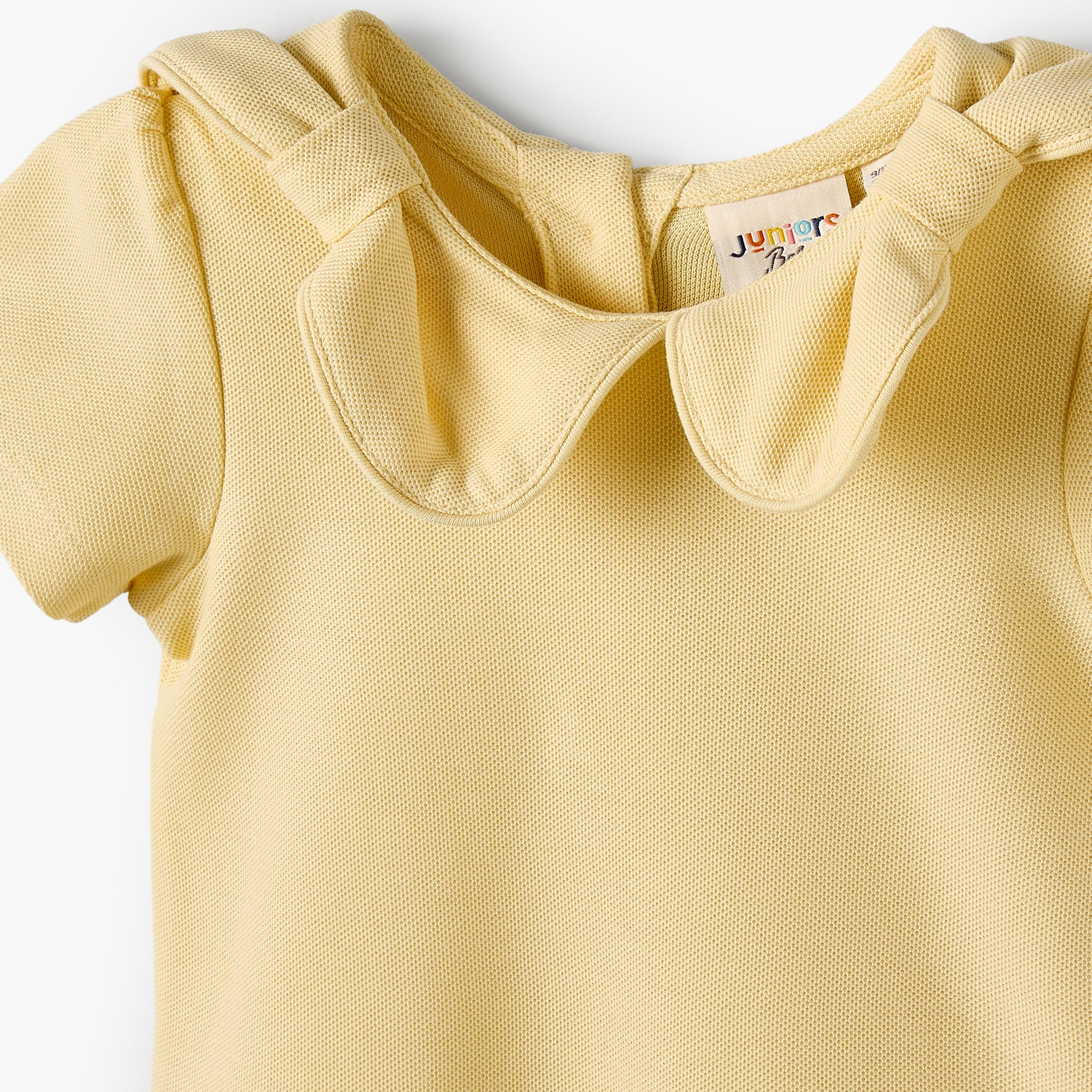 فستان سادة بياقة بيتر بان وأكمام قصيرة من جونيورز-baby-girls-clothing-dressesandjumpsuits-image-3