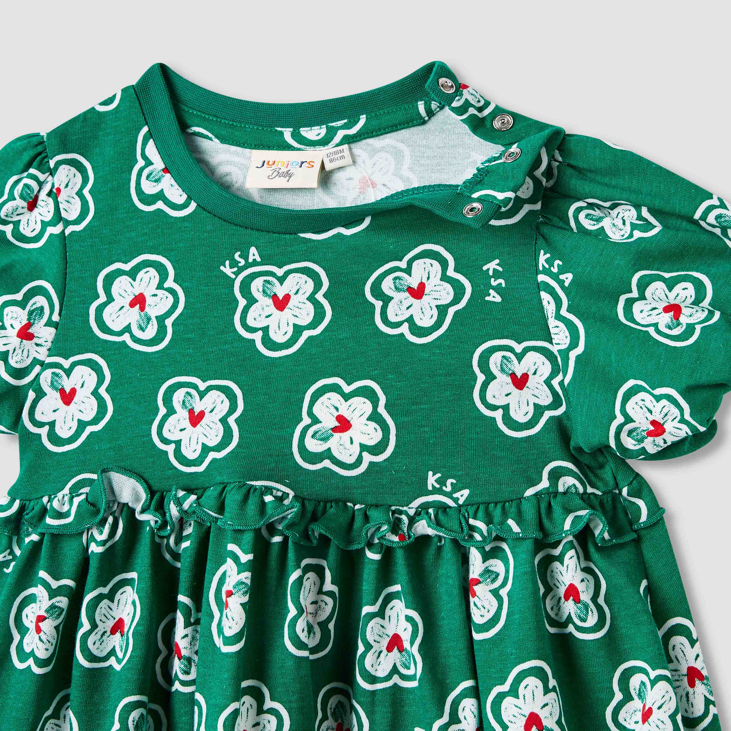 Juniors Floral Print A-line Dress with Ruffles-baby-girls-clothing-dressesandjumpsuits-image-3