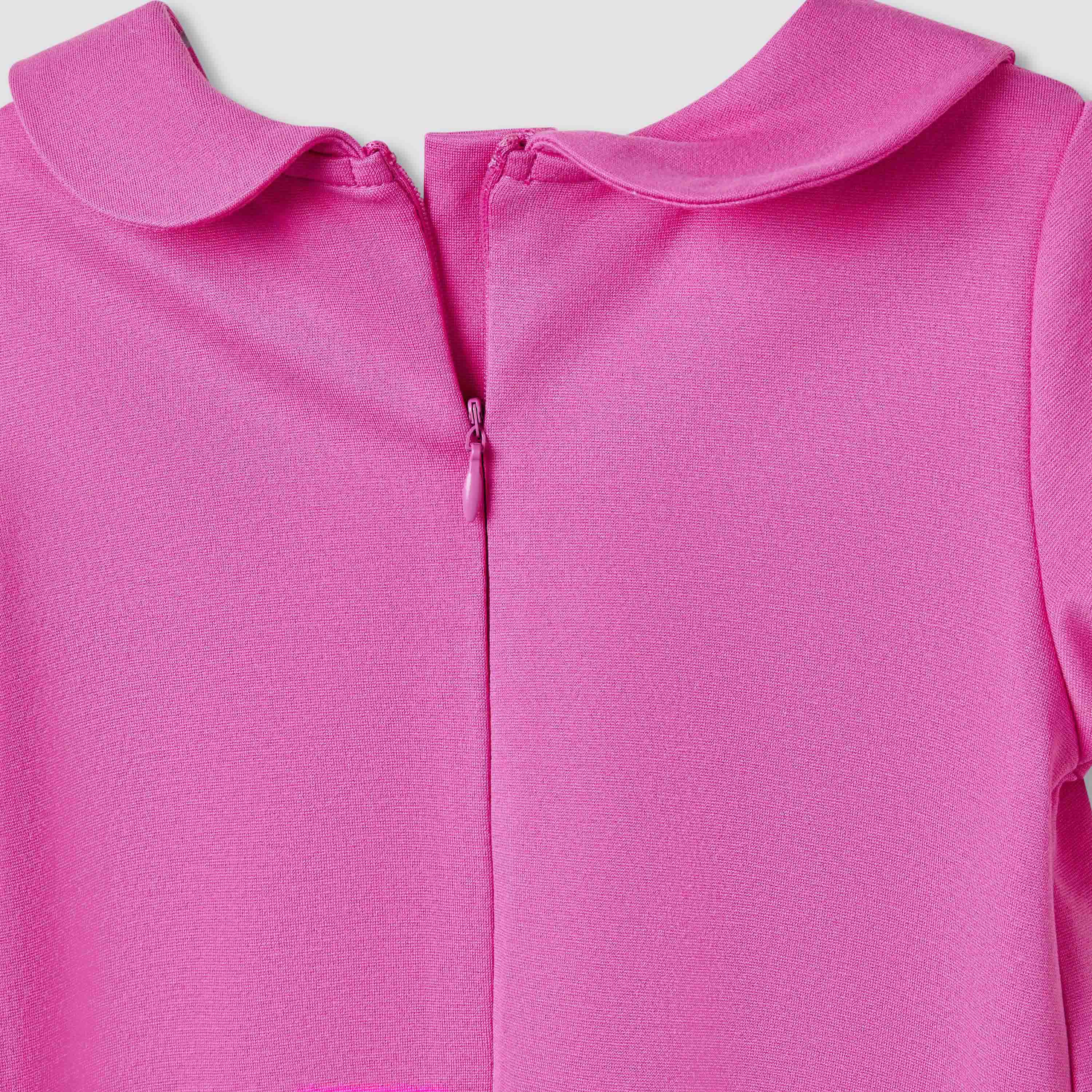Juniors Bow Accent Peter Pan Collar Dress with Short Sleeves-baby-girls-clothing-dressesandjumpsuits-image-4
