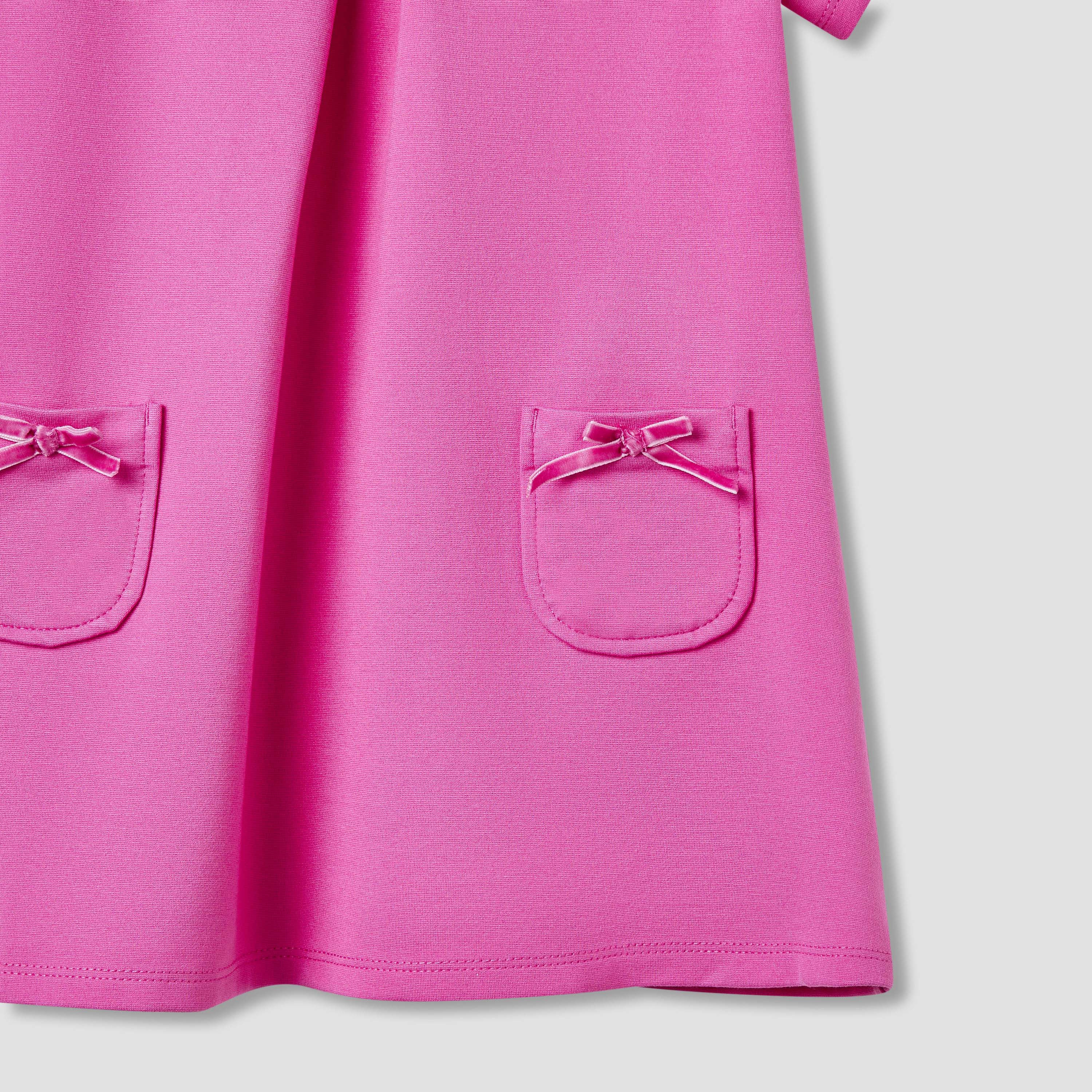 Juniors Bow Accent Peter Pan Collar Dress with Short Sleeves-baby-girls-clothing-dressesandjumpsuits-image-5